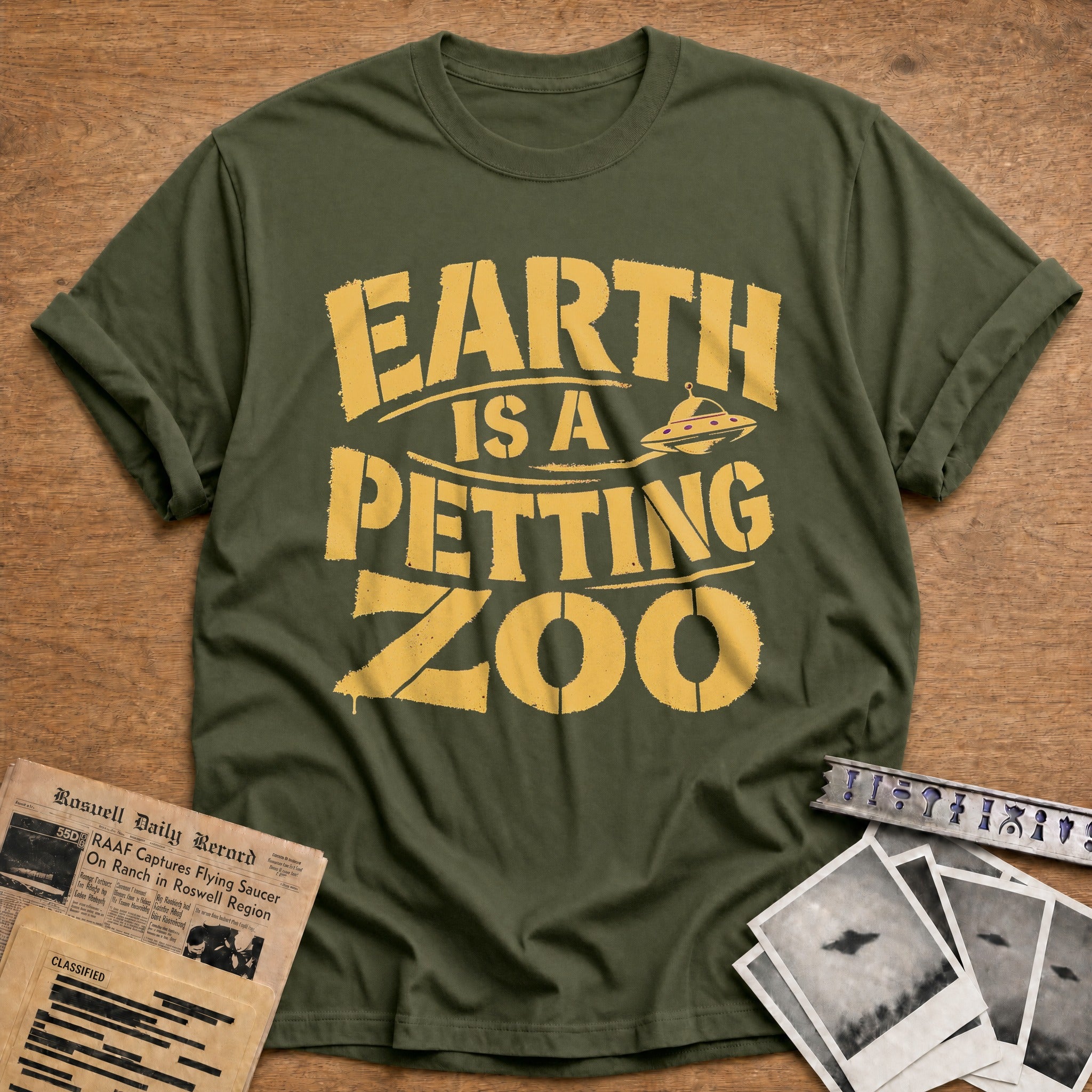 Earth Is A Petting Zoo 01 - Military Green