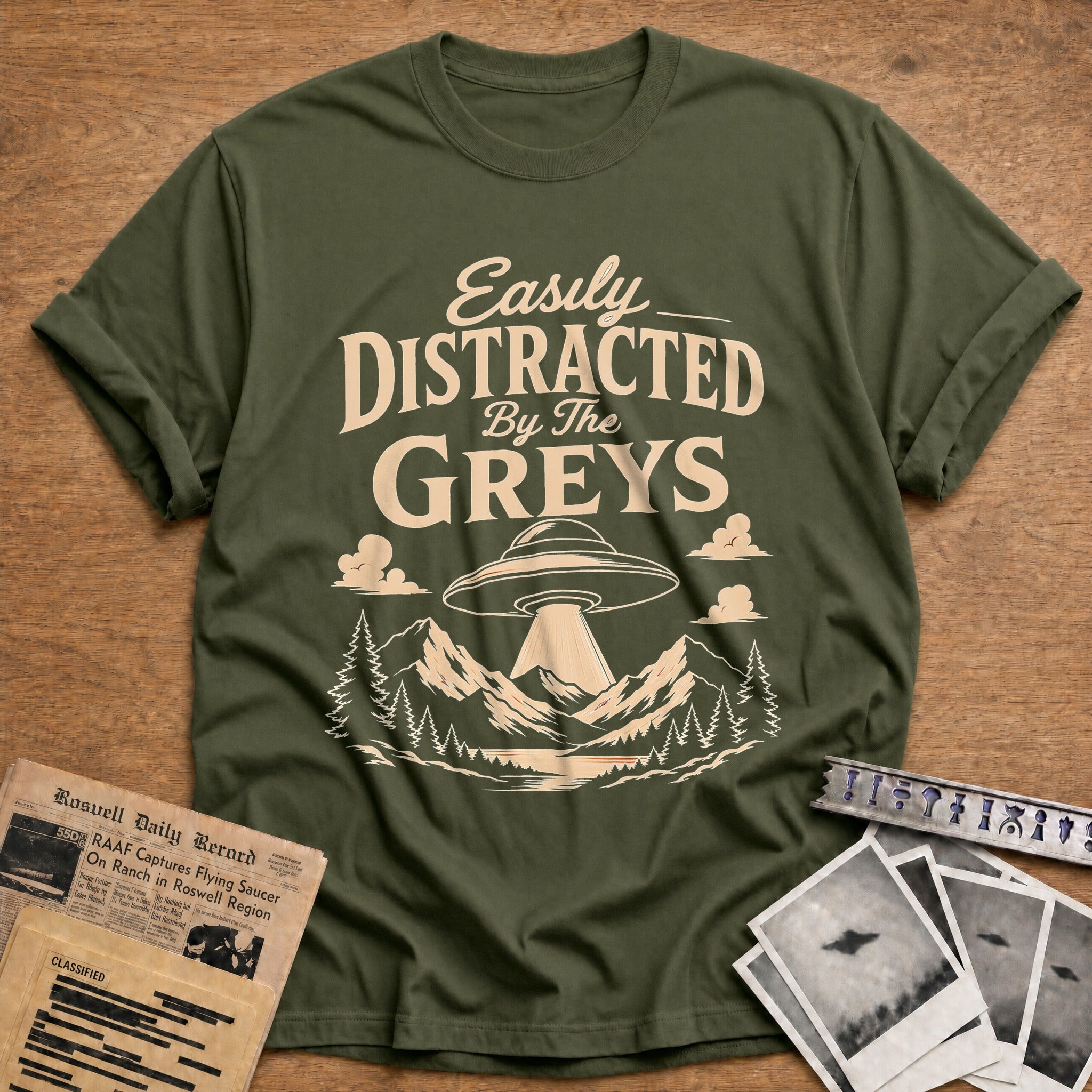 Easily Distracted By The Greys 01 - Military Green