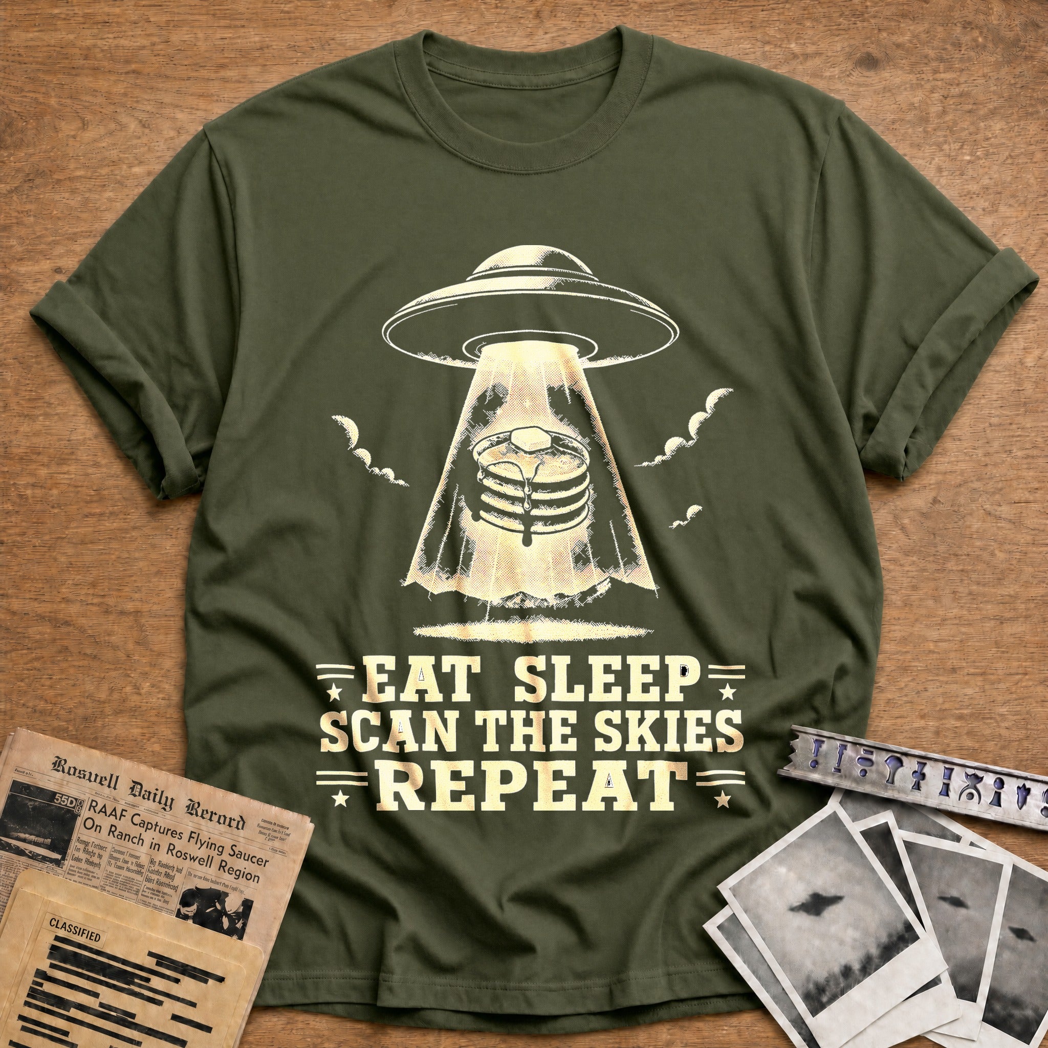 Eat Sleep Scan Repeat - Military Green