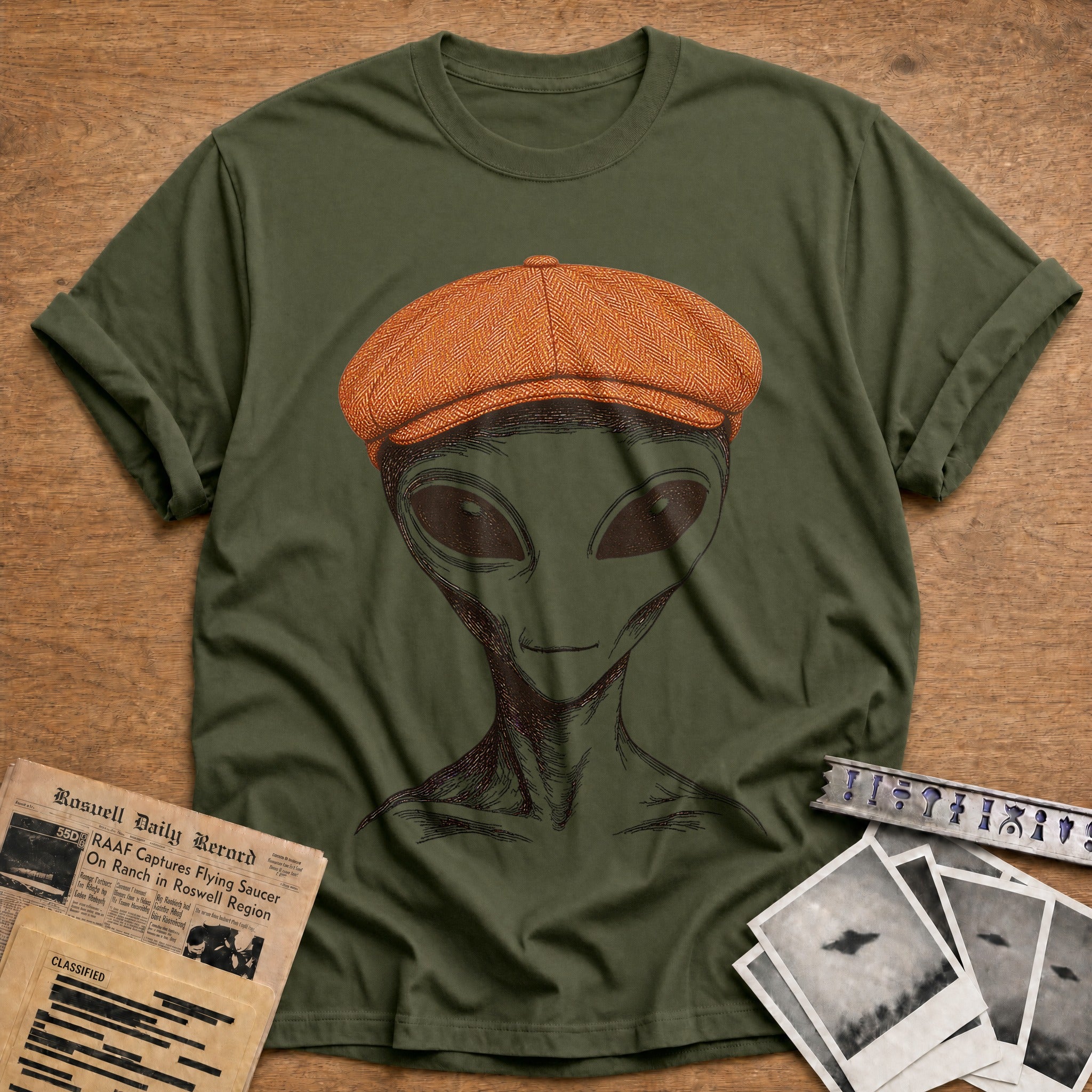 Flat Cap Diplomat - Military Green