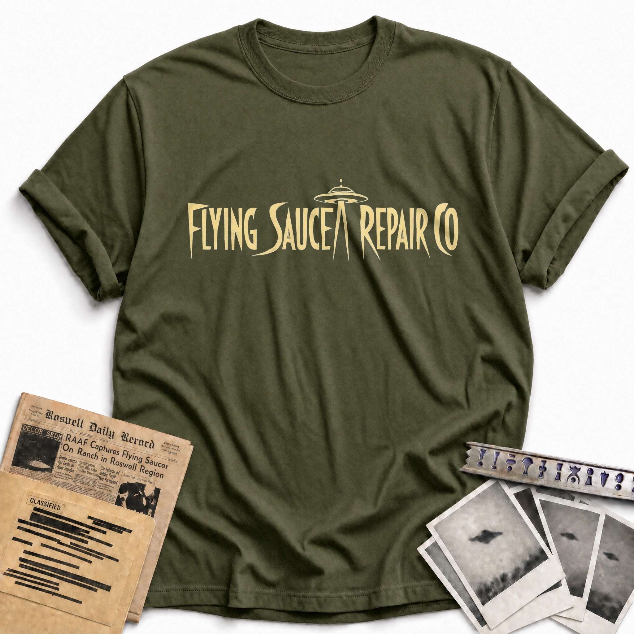 Flying Saucer Repair Co 03 - Military Green
