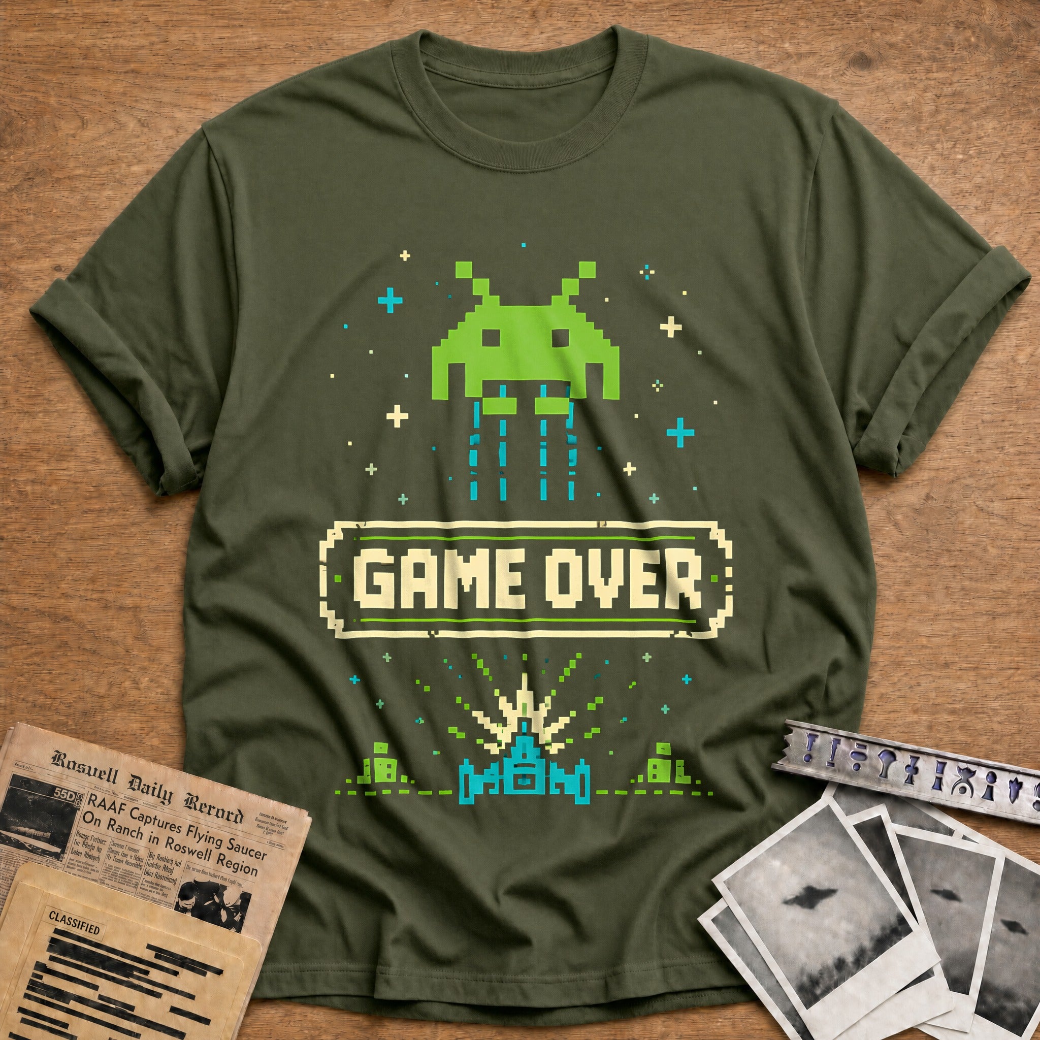 Game Over T-Shirt - Military Green