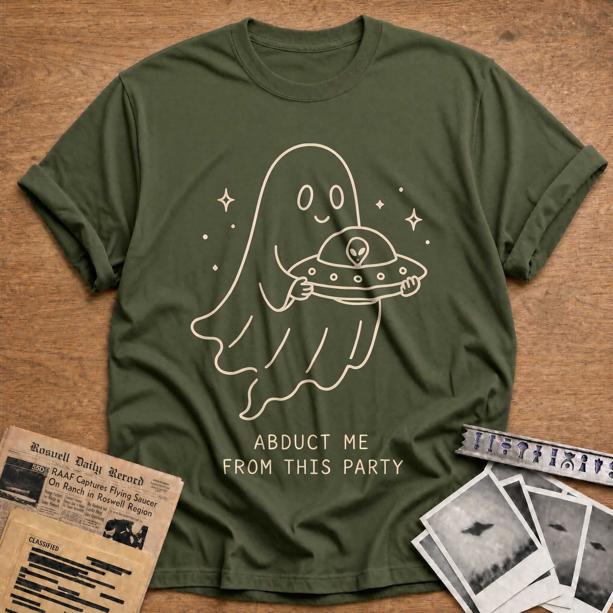Ghost Abduct Me Party 23 - Military Green