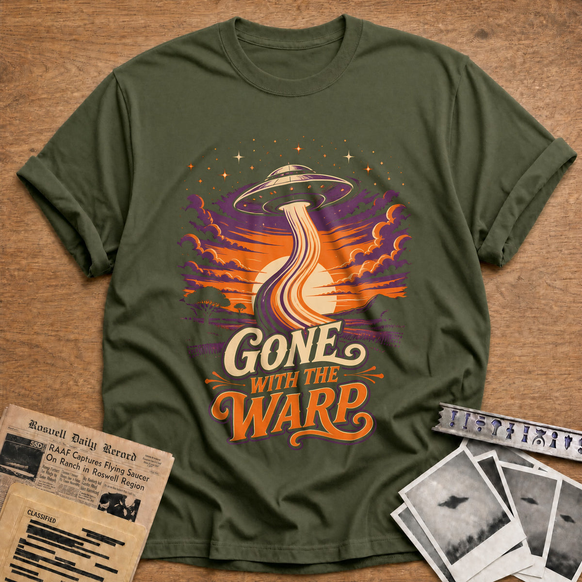 Gone With The Warp 83 T-Shirt - Military Green