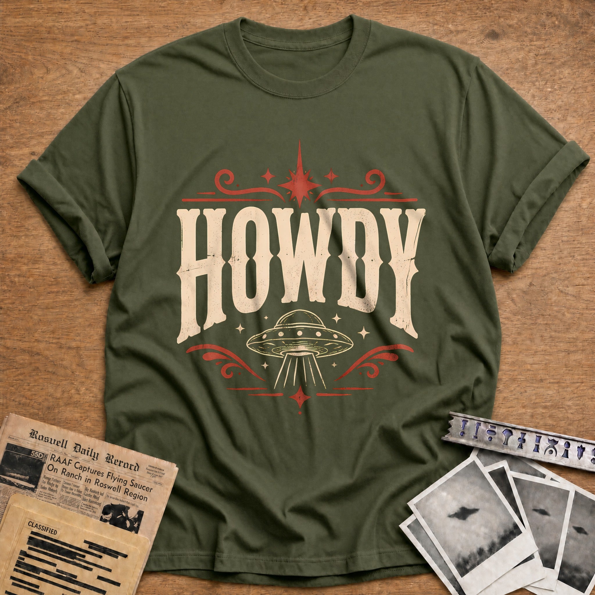 Howdy 82 T-Shirt - Military Green