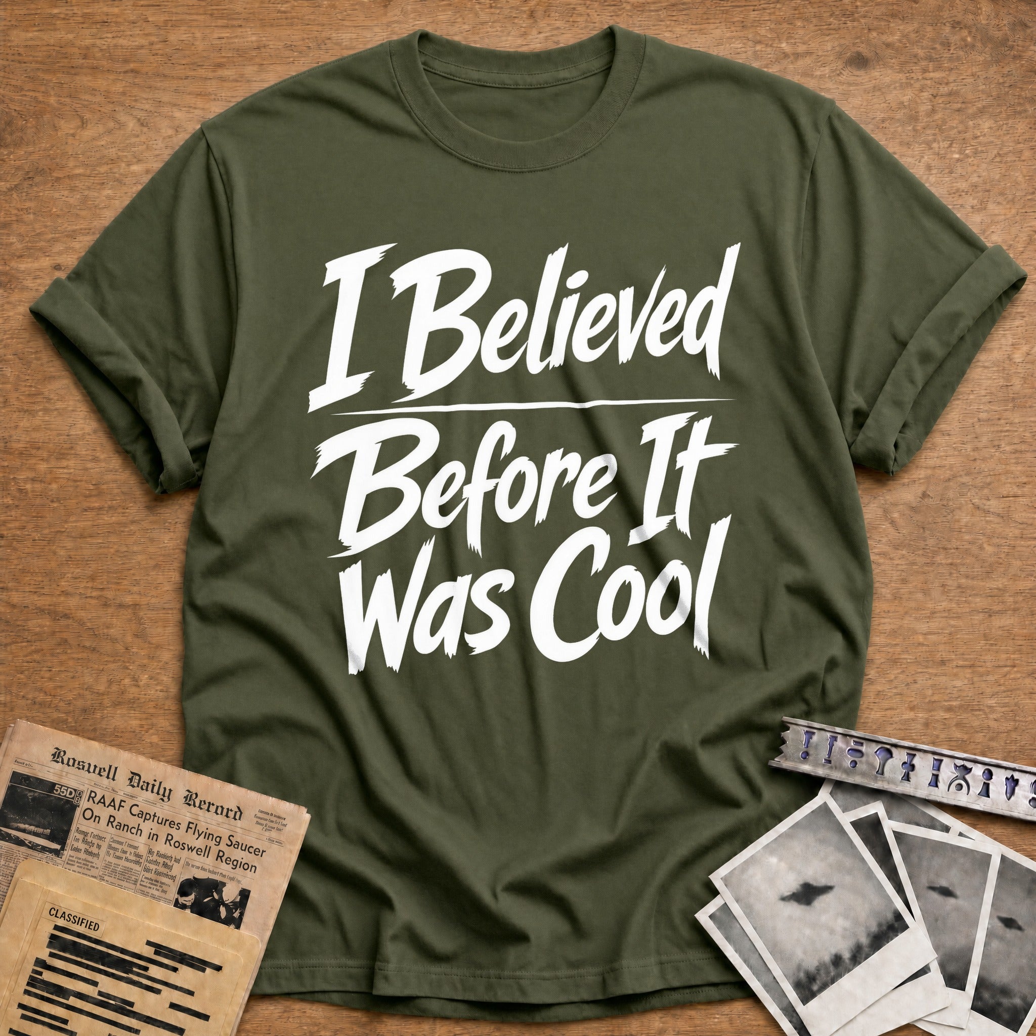 I Believed Before It - Military Green