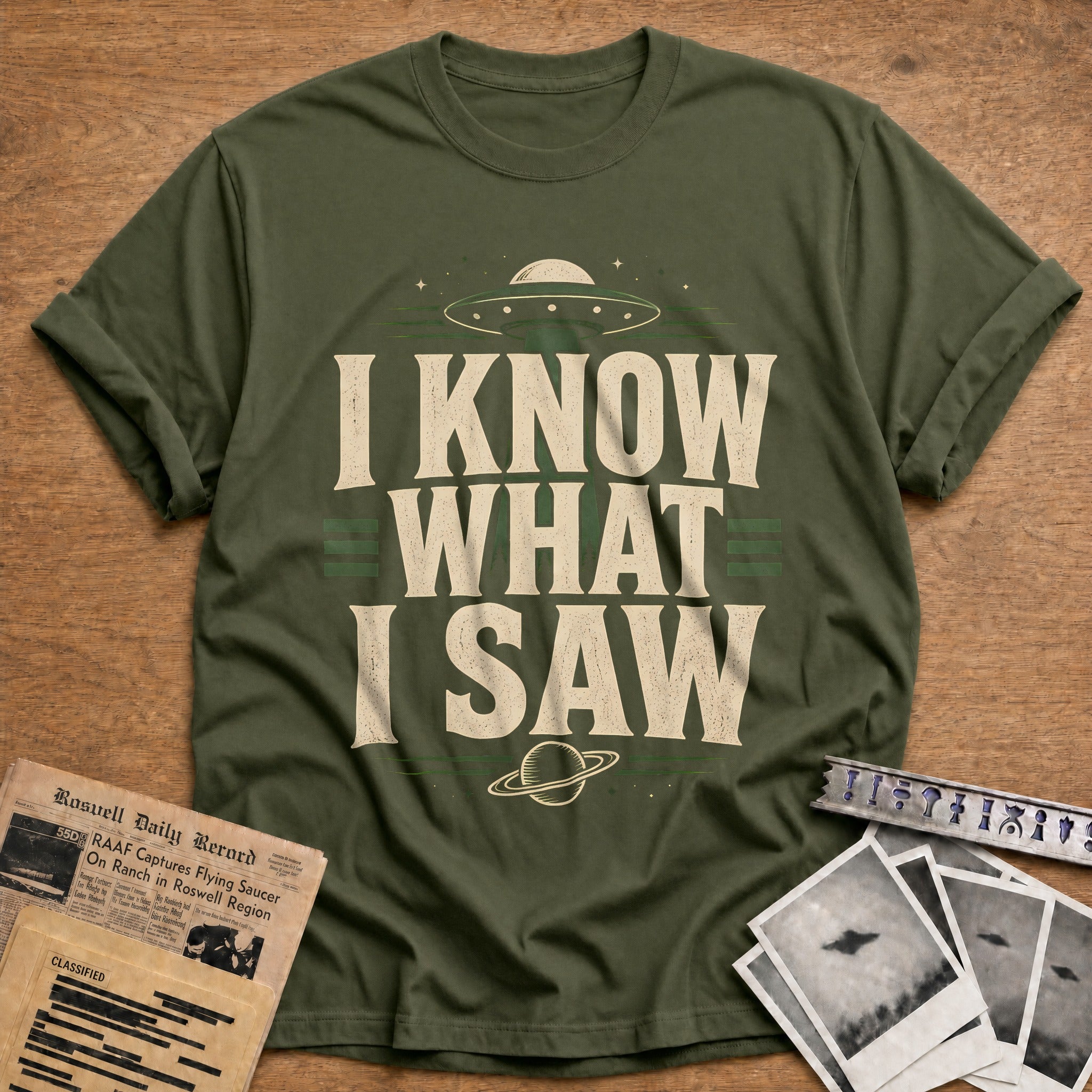 I Know What I Saw 16 T-Shirt - Military Green