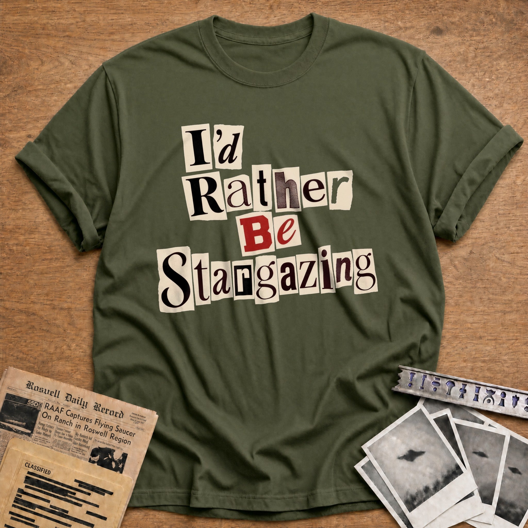 Id Rather Be Stargazing - Military Green