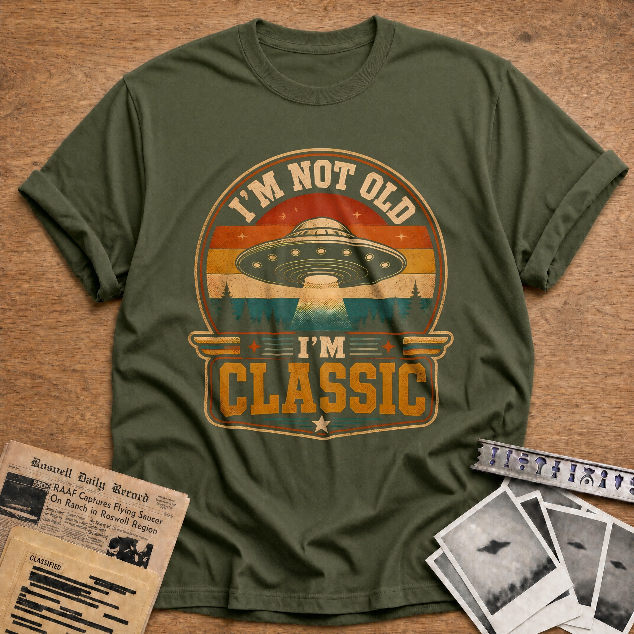 Im Not Old Im Classic 77 T-Shirt - Military Green