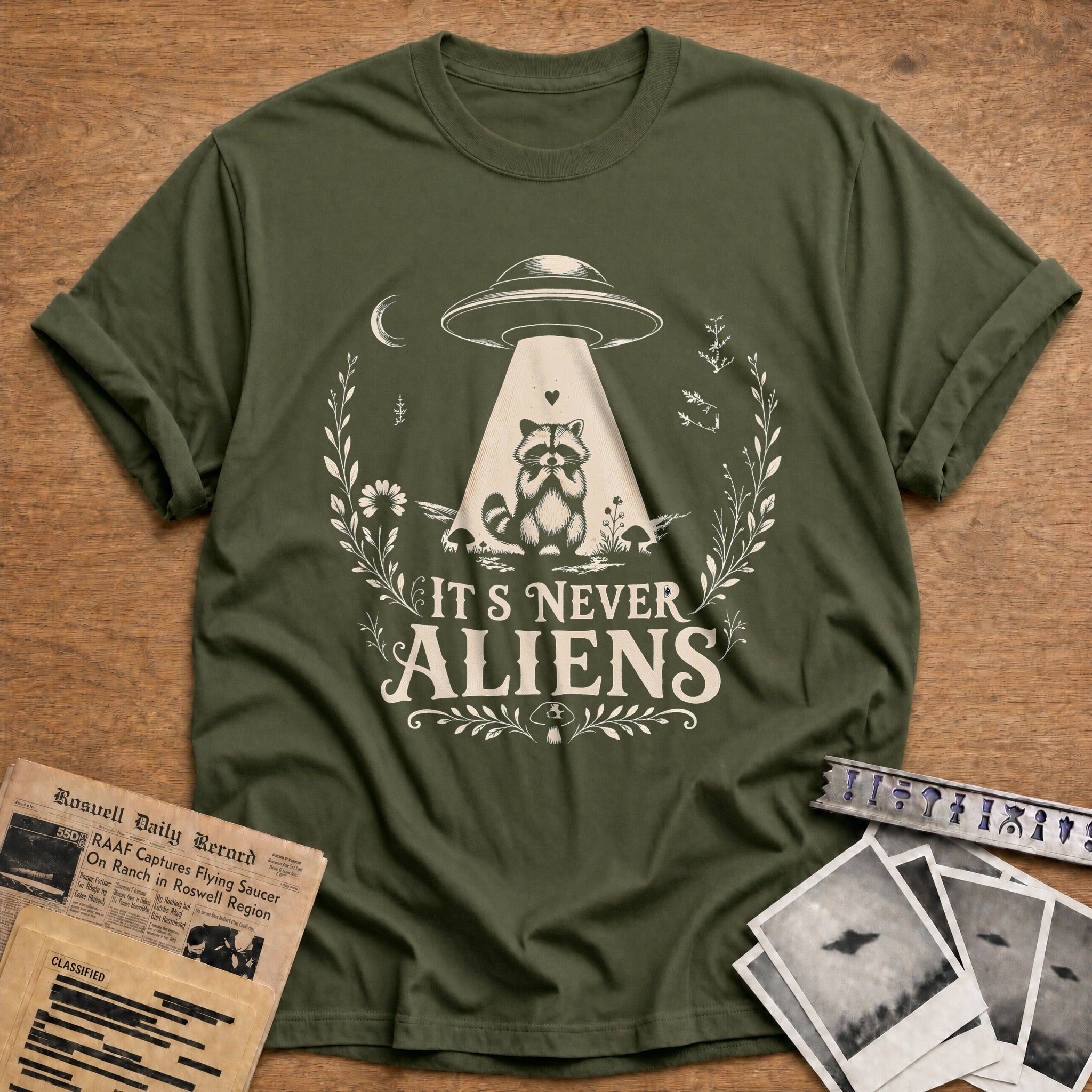Its Never Aliens 01 - Military Green