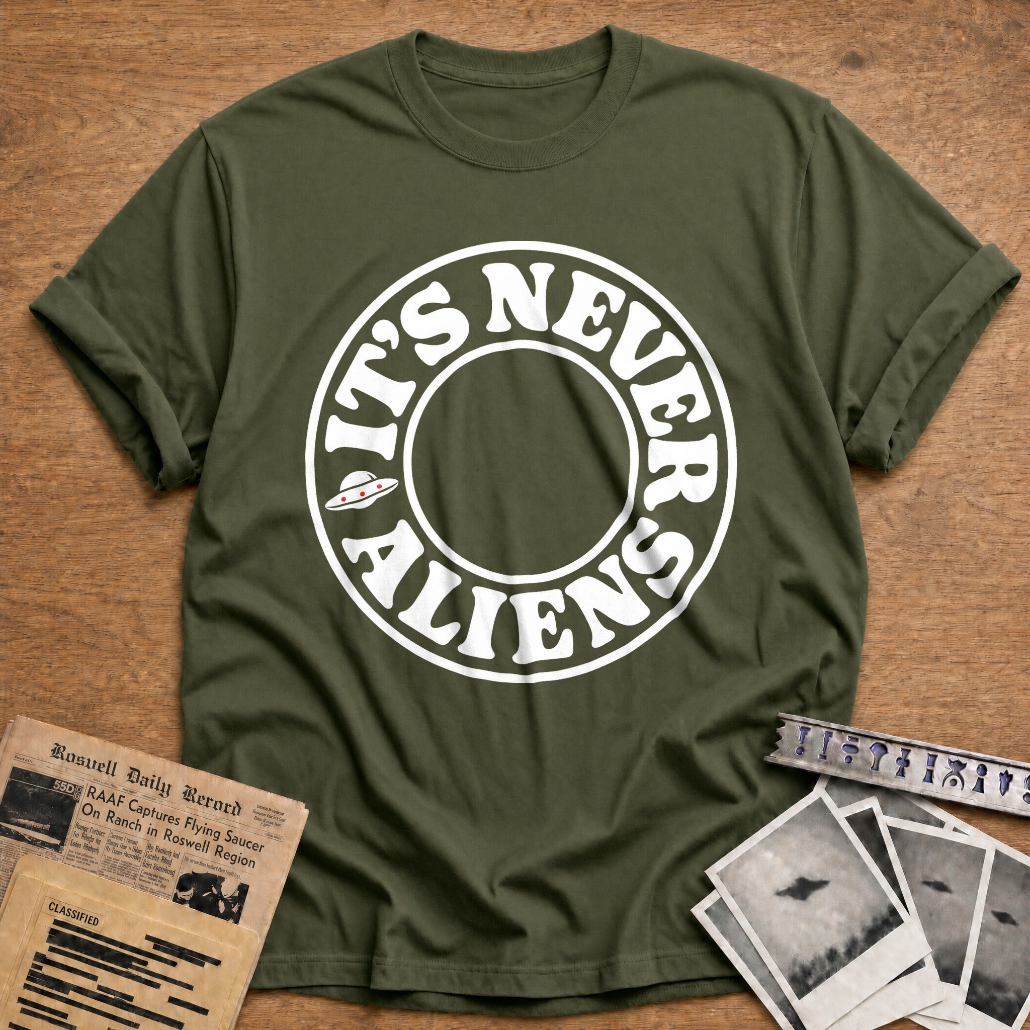Its Never Aliens 02 - Military Green