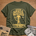 Keep Space Weird 03 - Military Green