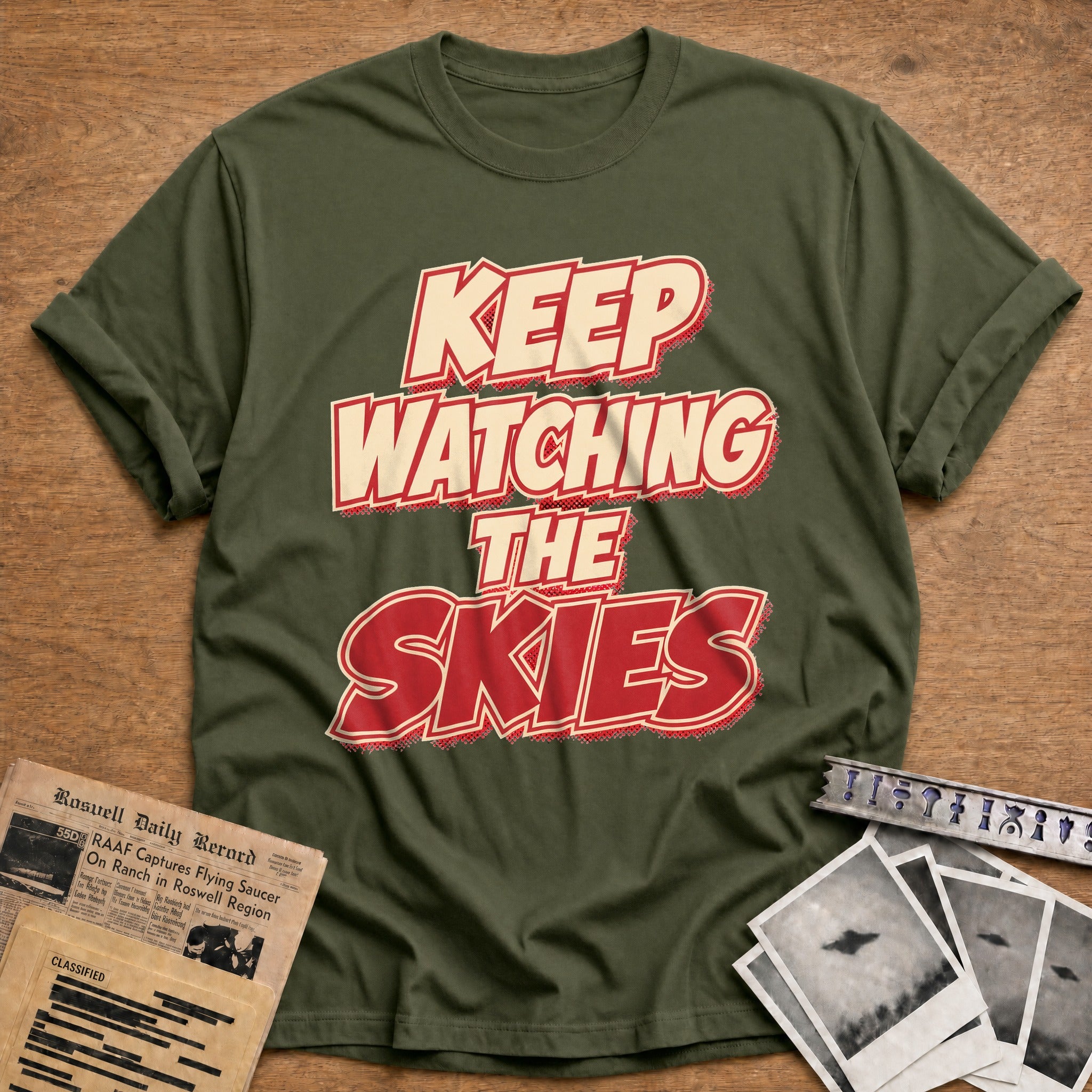Keep Watching The Skies 01 - Military Green