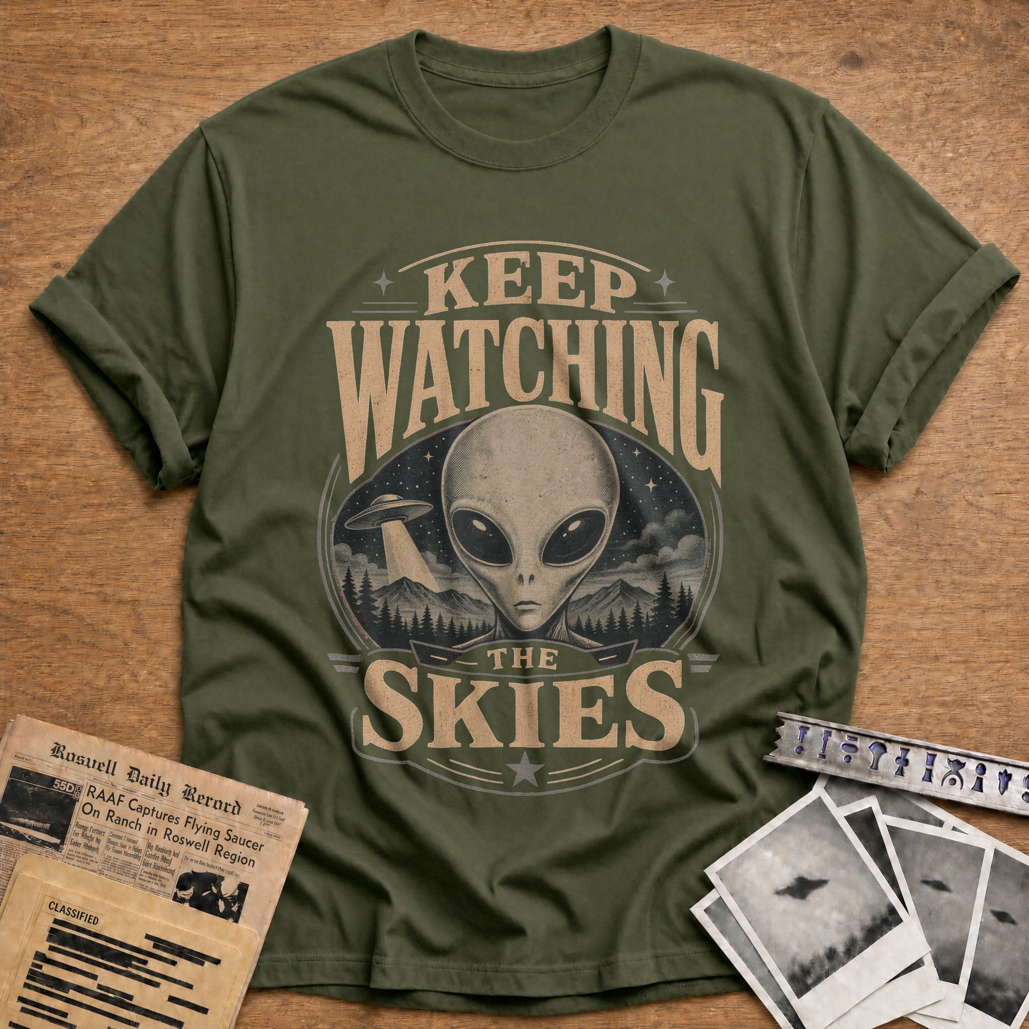Keep Watching The Skies 05 - Military Green