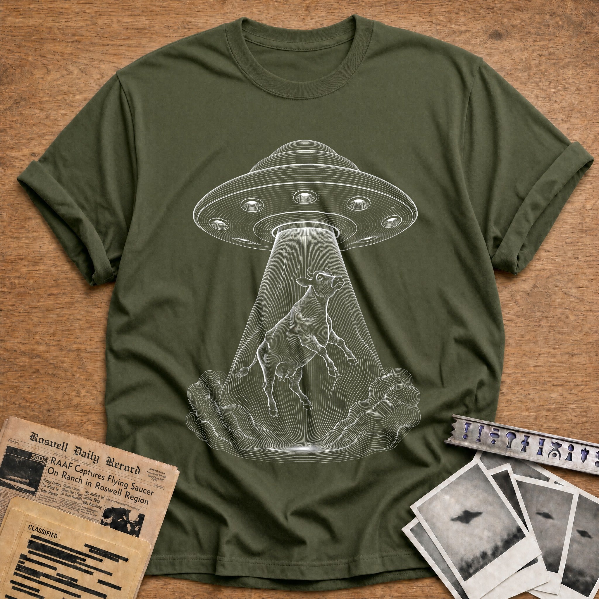 Levitation Lesson T-Shirt - Military Green