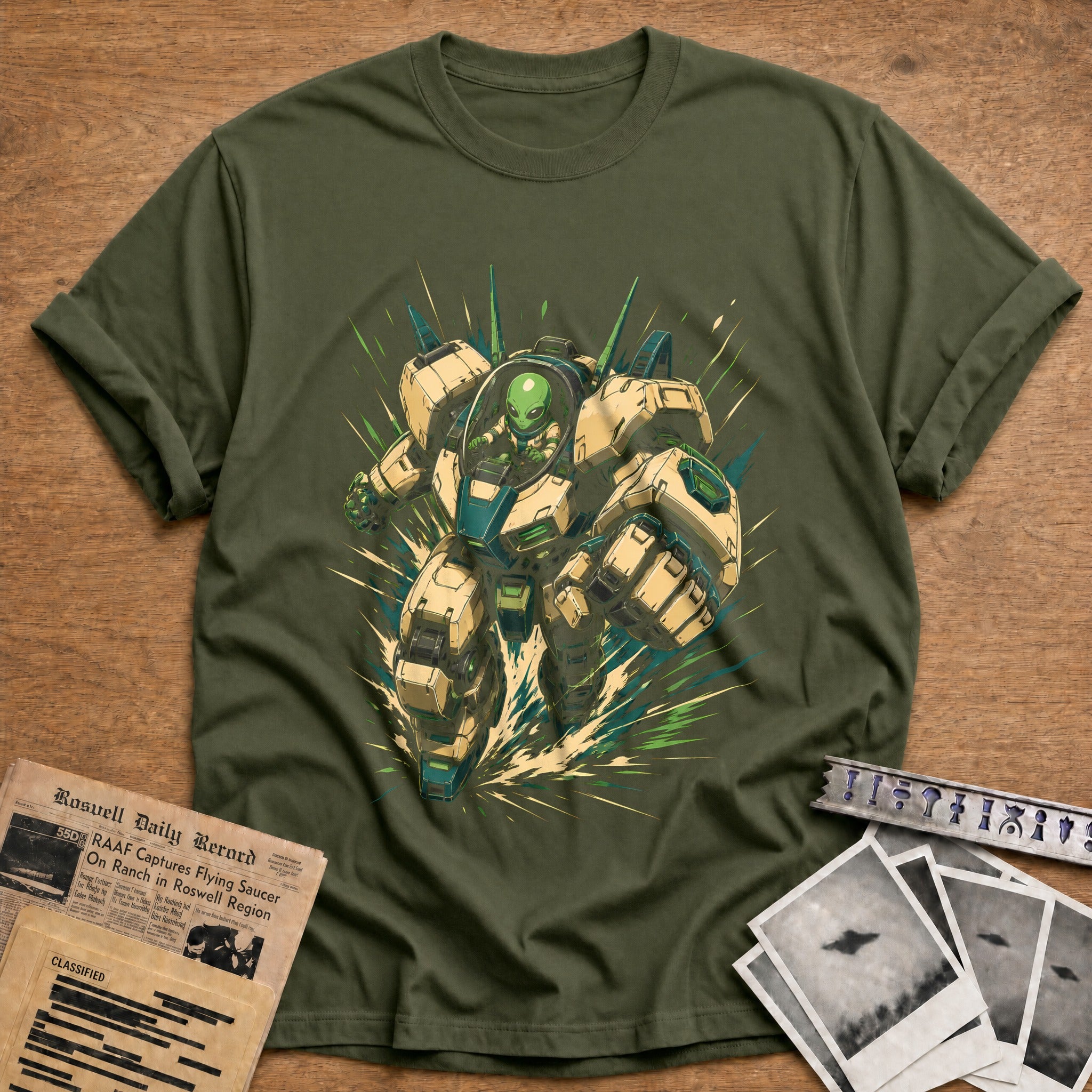 Mecha Disclosure T-Shirt - Military Green
