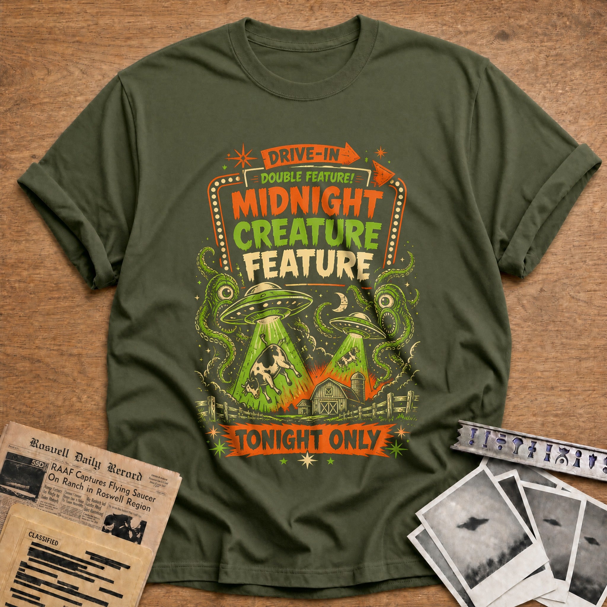Midnight Creature Feature 10 - Military Green