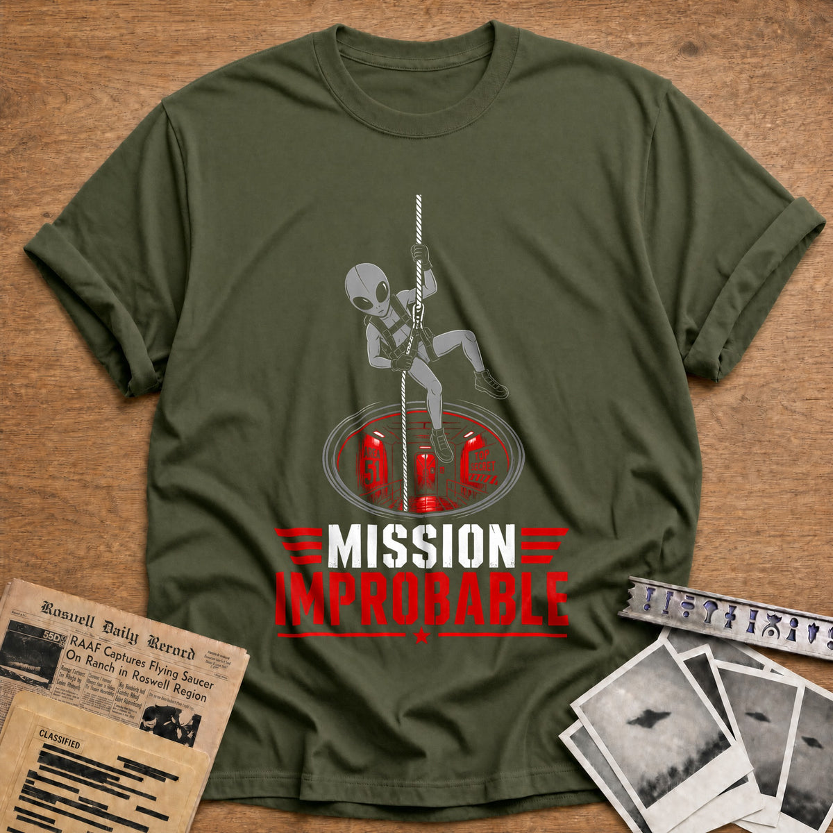 Mission Improbable 96 T-Shirt - Military Green