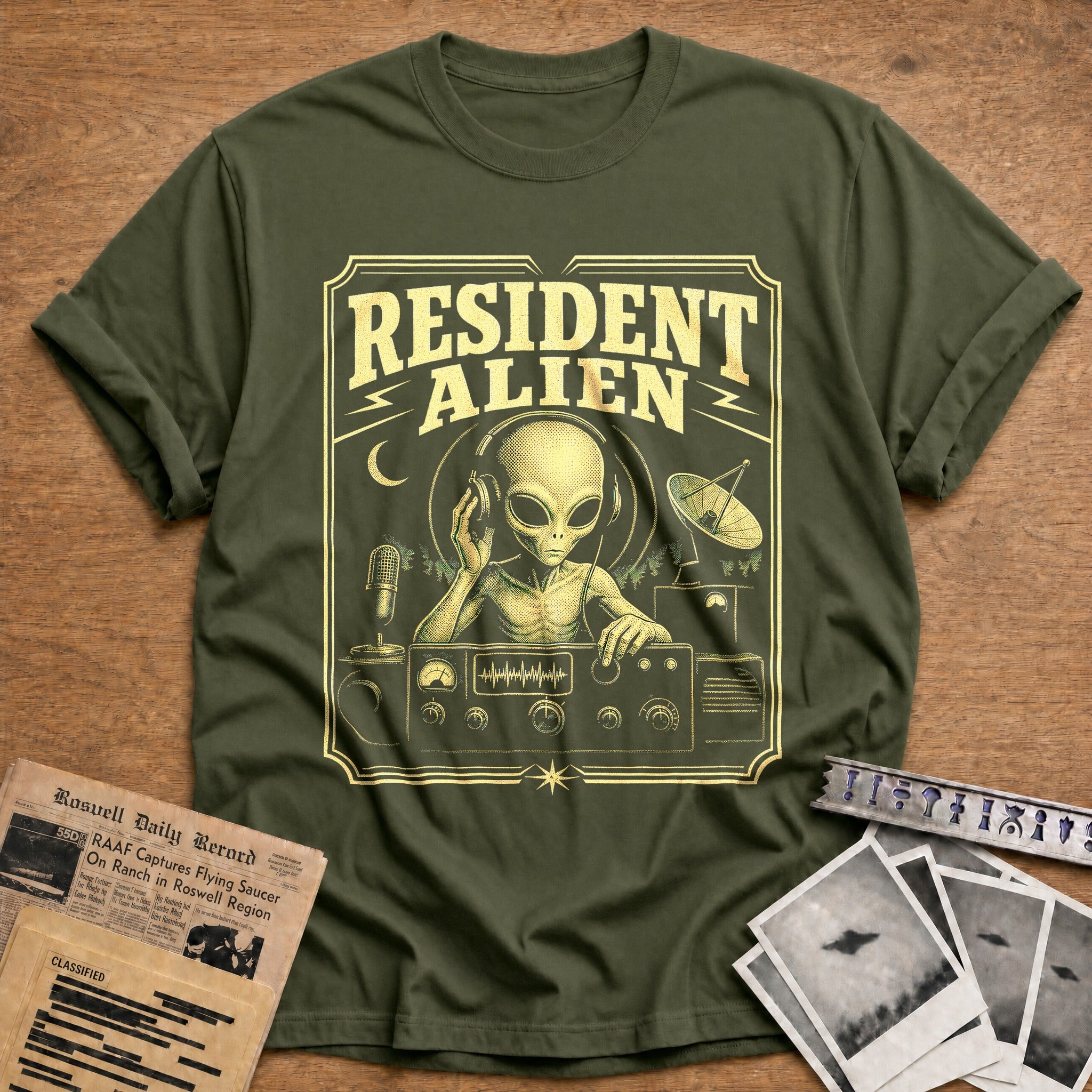 Monitoring Earth Station - Military Green