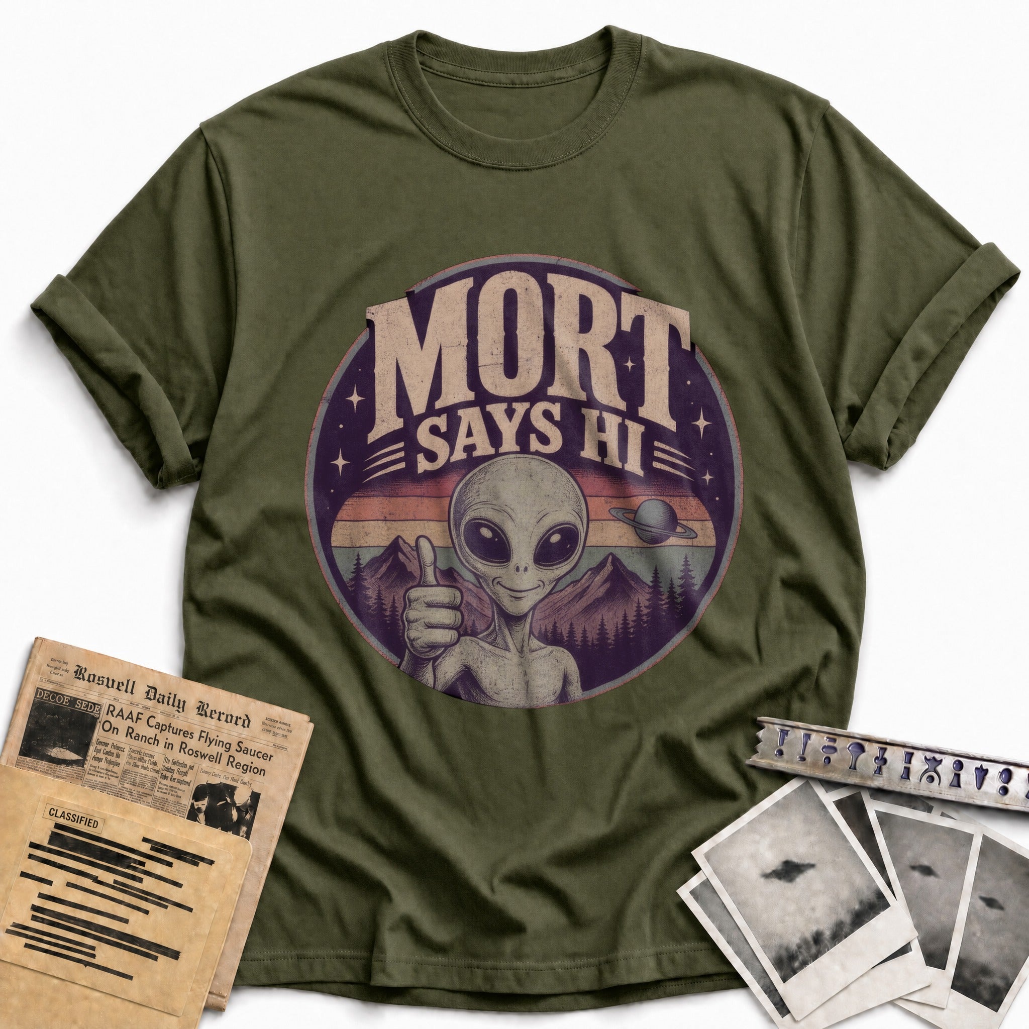 Mort Says Hi 03 - Military Green