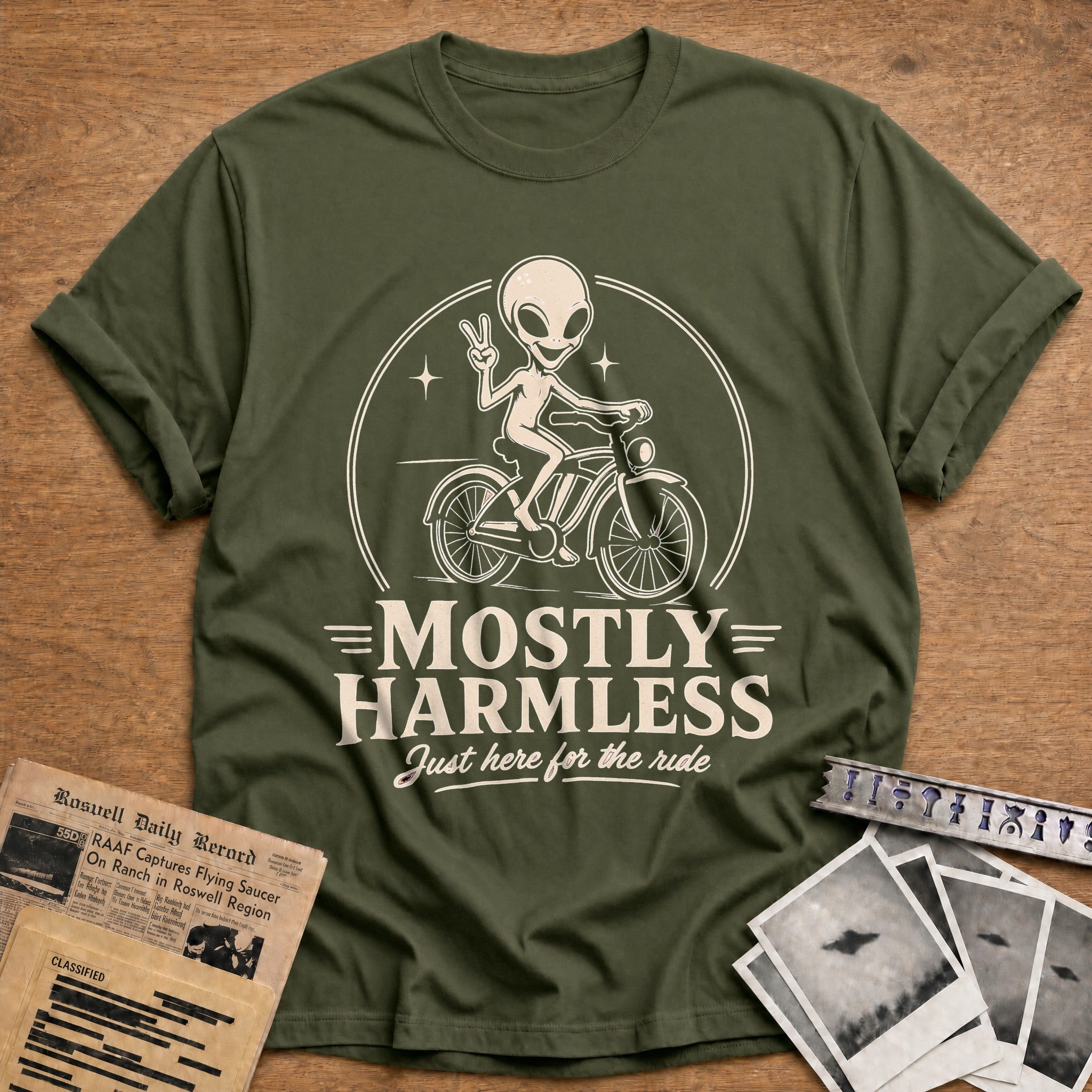 Mostly Harmless - Military Green