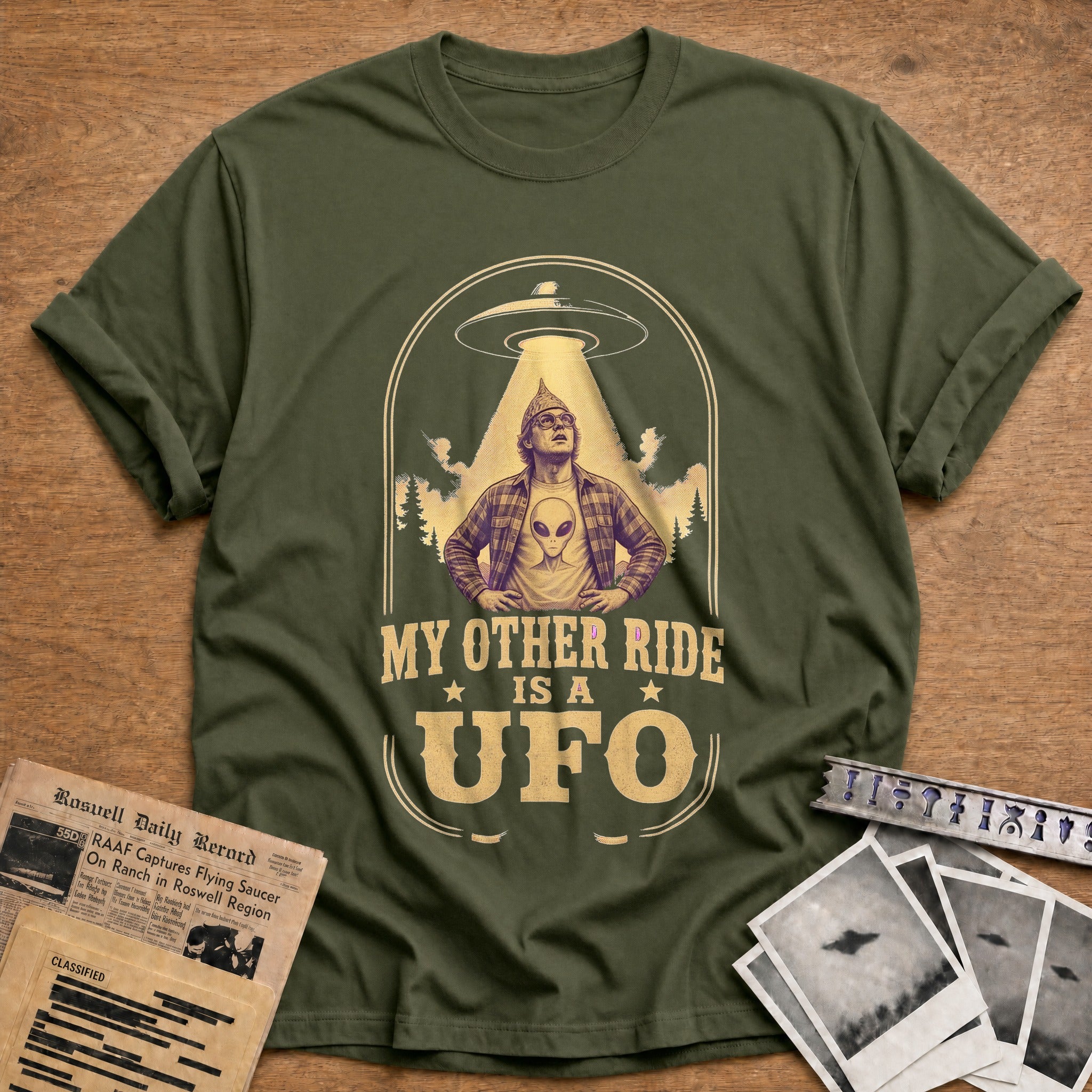 My Other Ride Is A Ufo 03 - Military Green