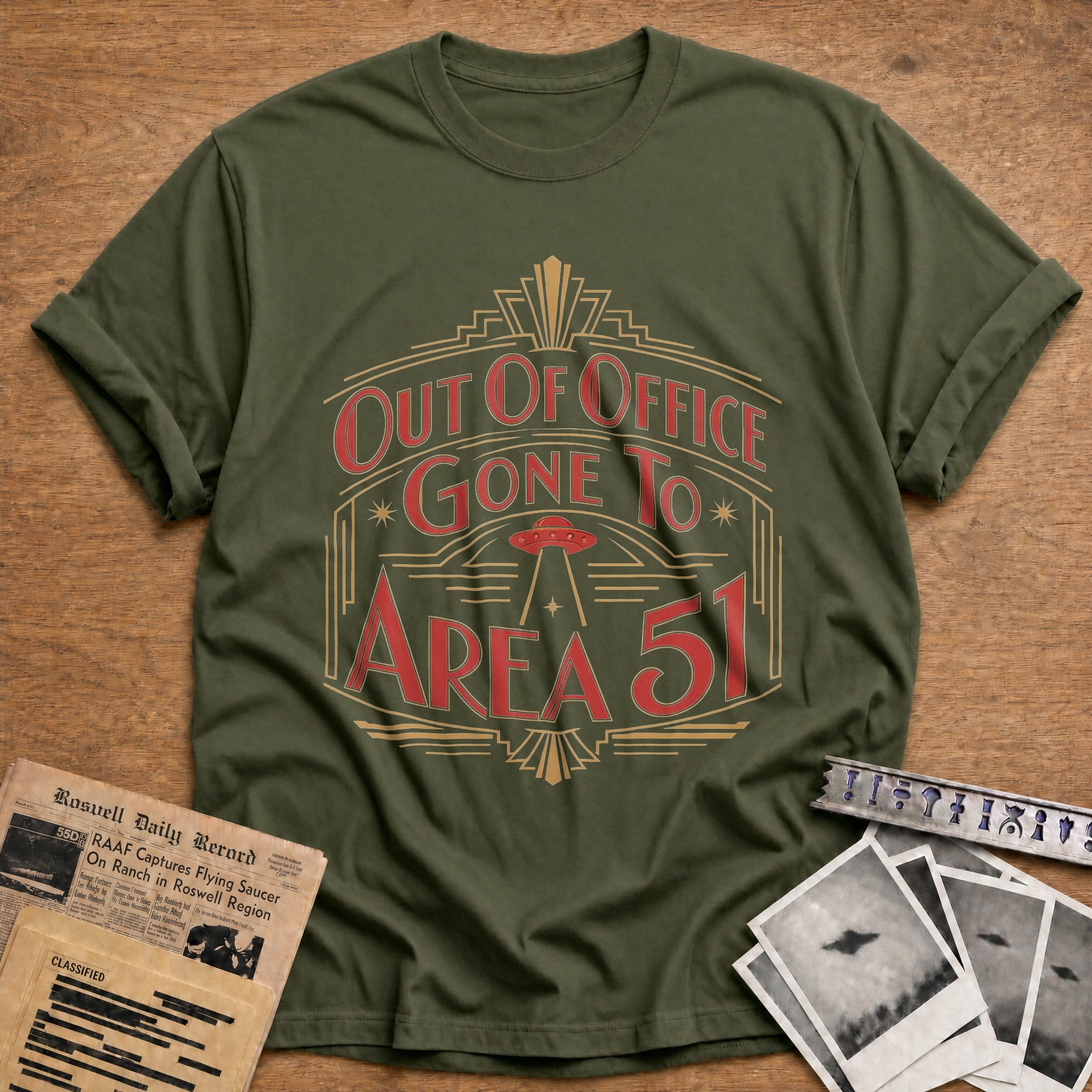 Out Of Office Gone To Area 01 - Military Green