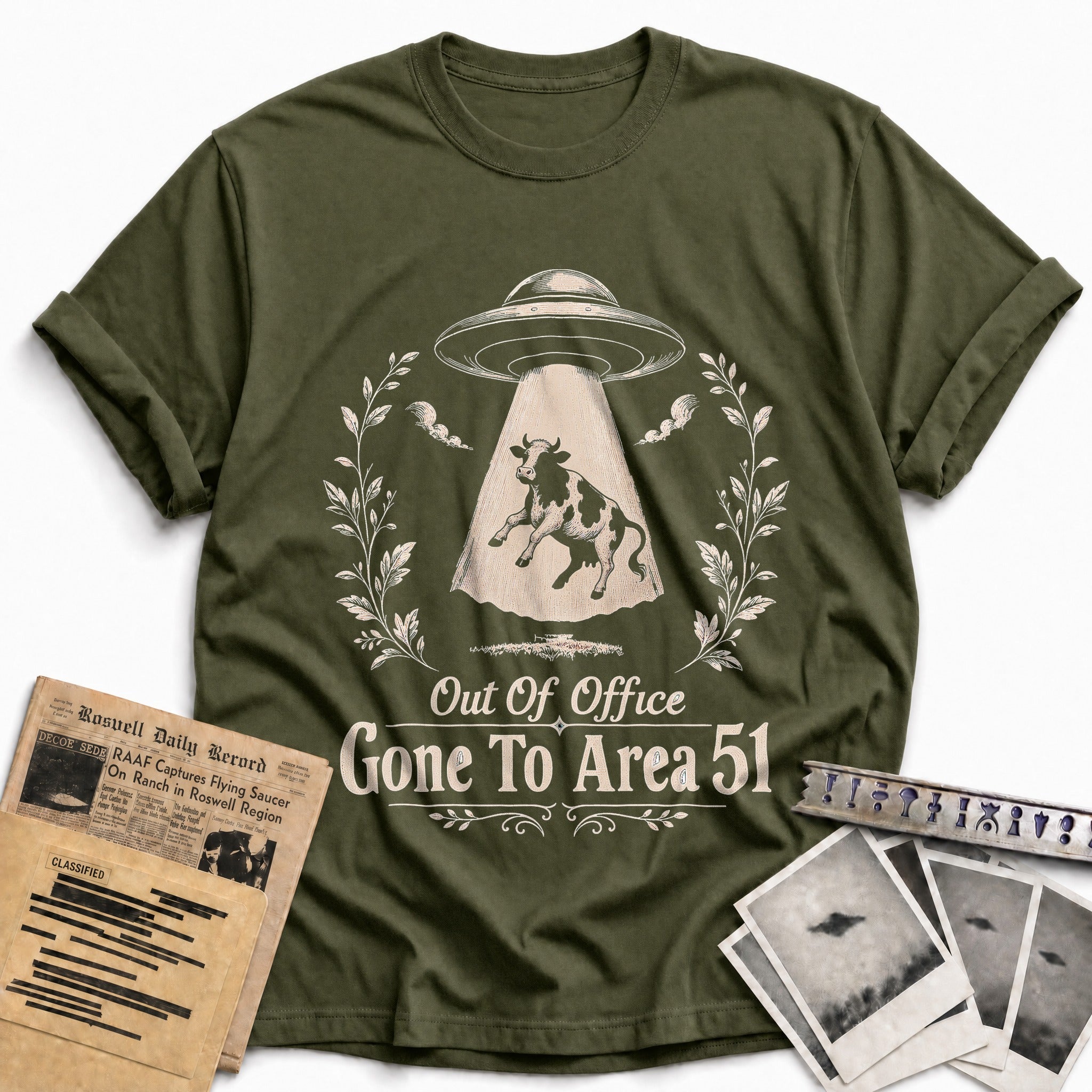 Out Of Office Gone To Area 02 - Military Green