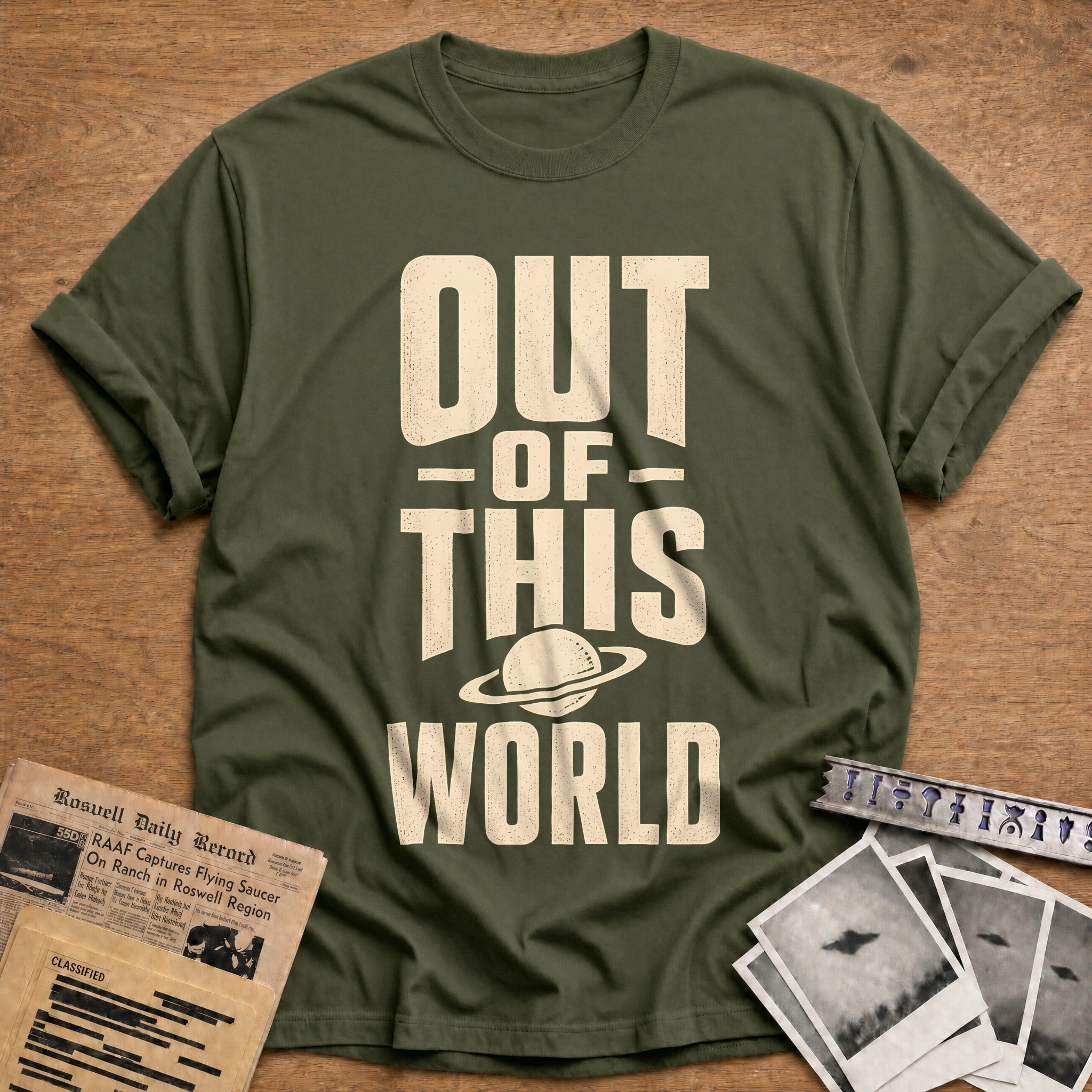Out Of This World 42 T-Shirt - Military Green