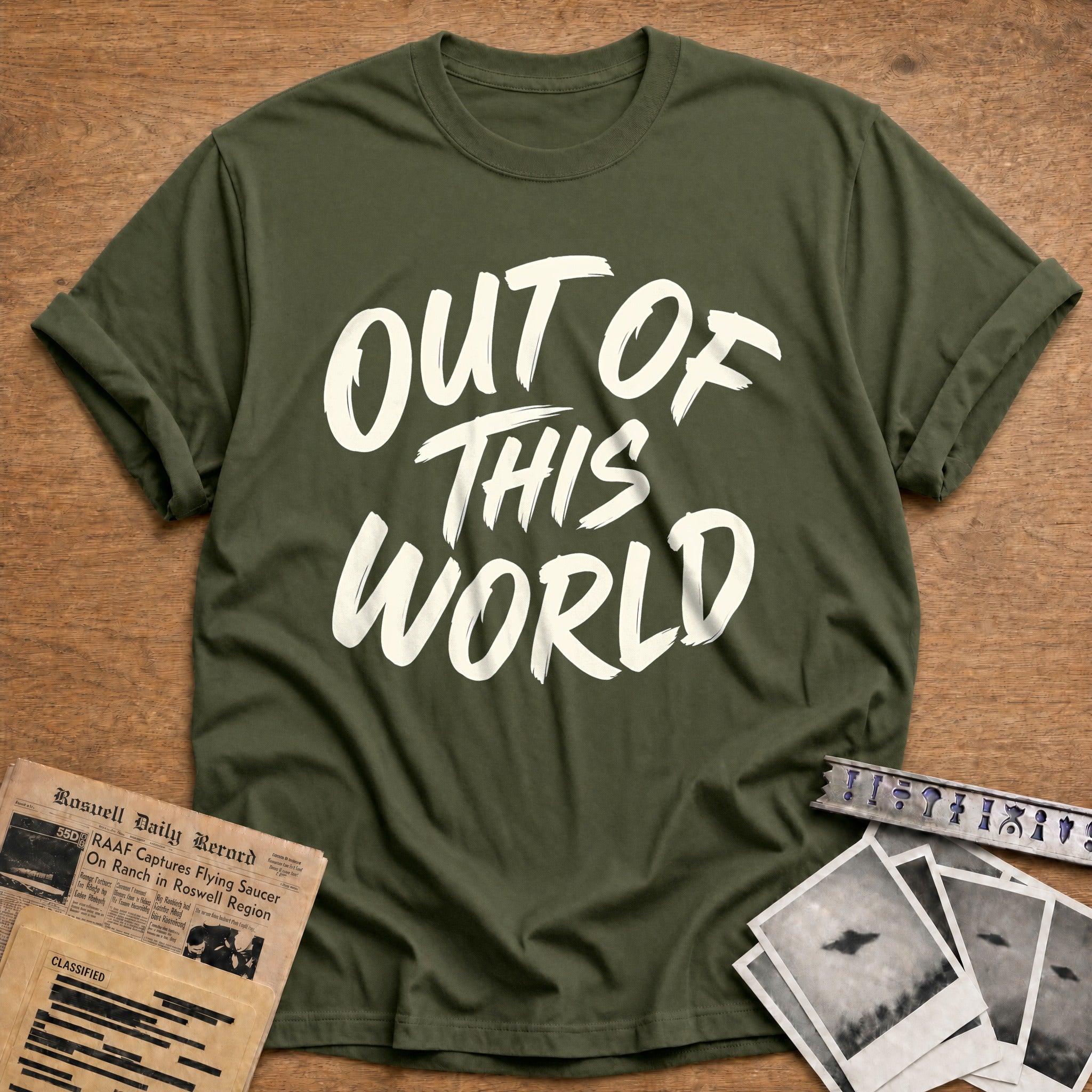 Out Of This World 77 T-Shirt - Military Green