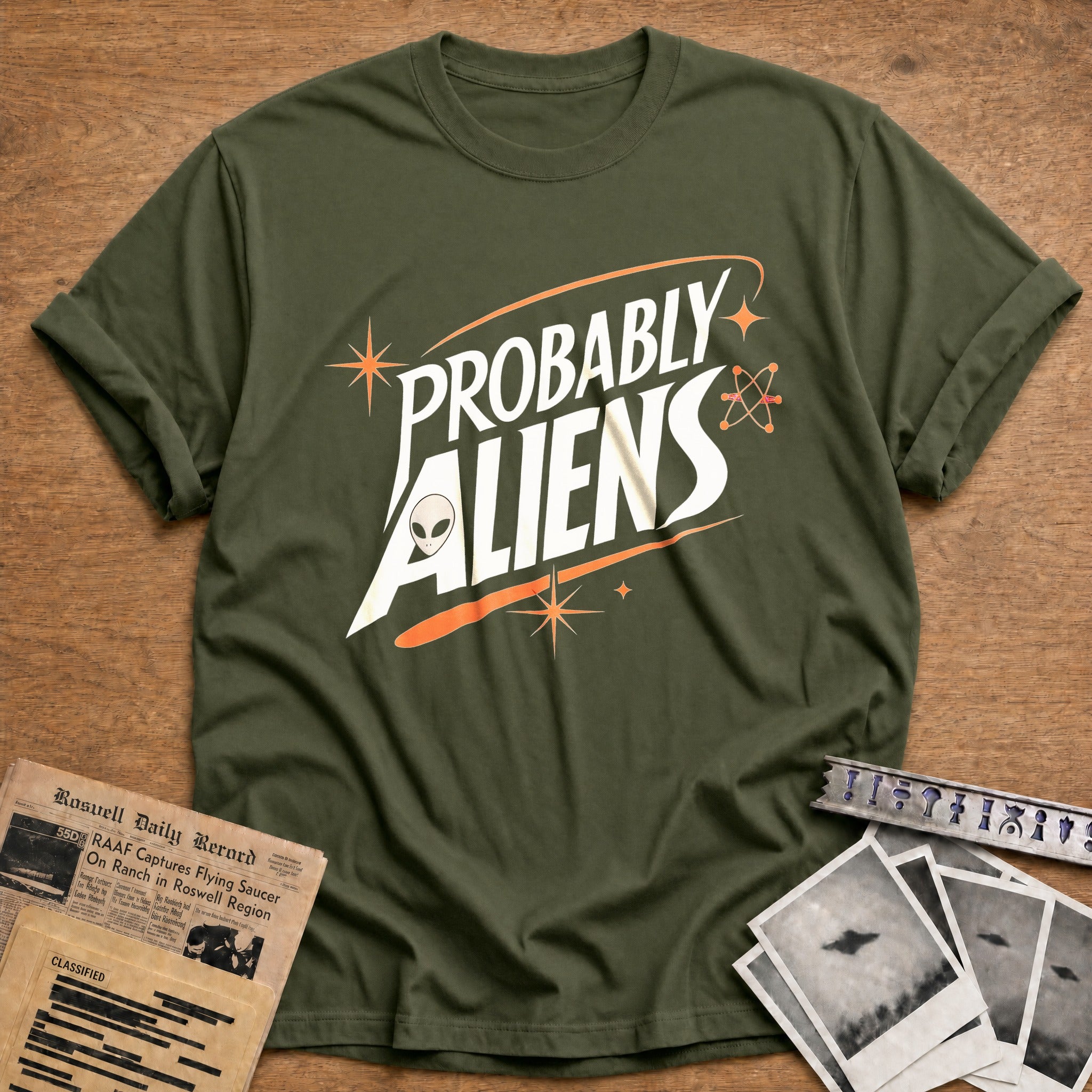 Probably Aliens - Military Green