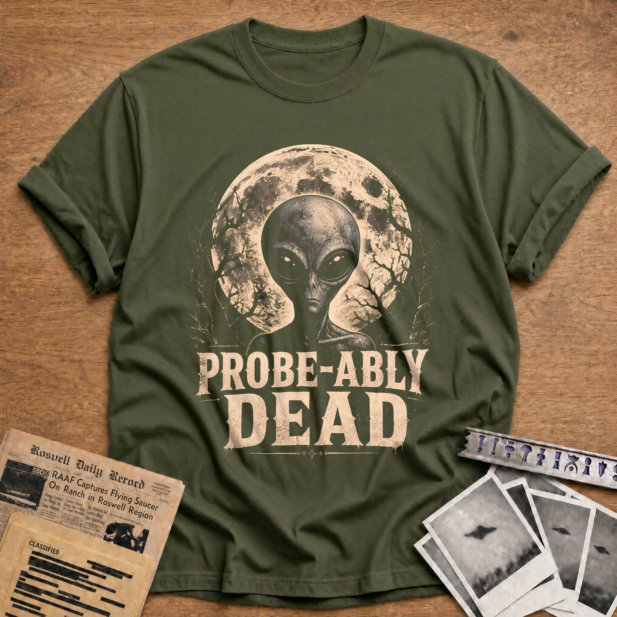 Probe Ably Dead 56 T-Shirt - Military Green