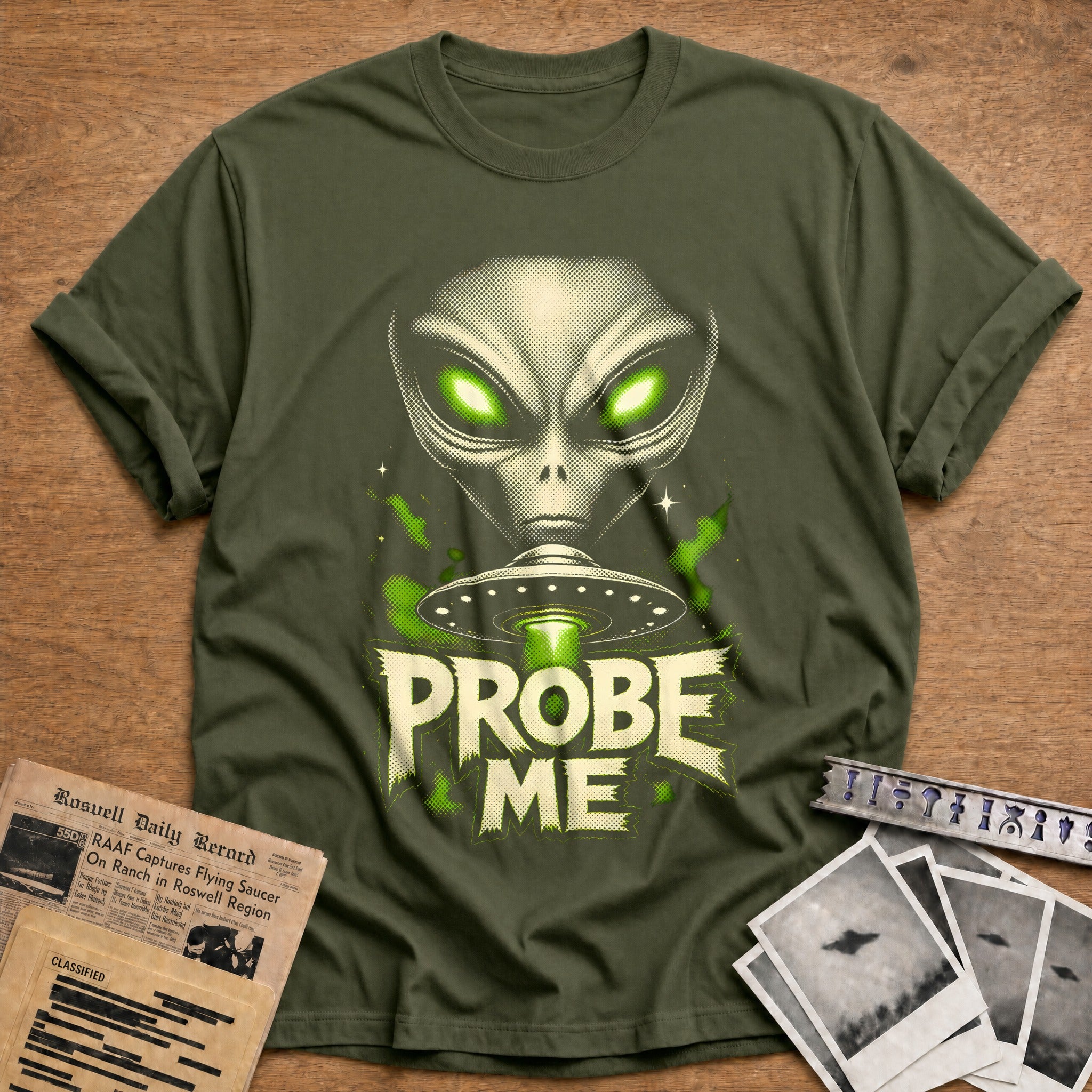 Probe Me Halftone 36 - Military Green