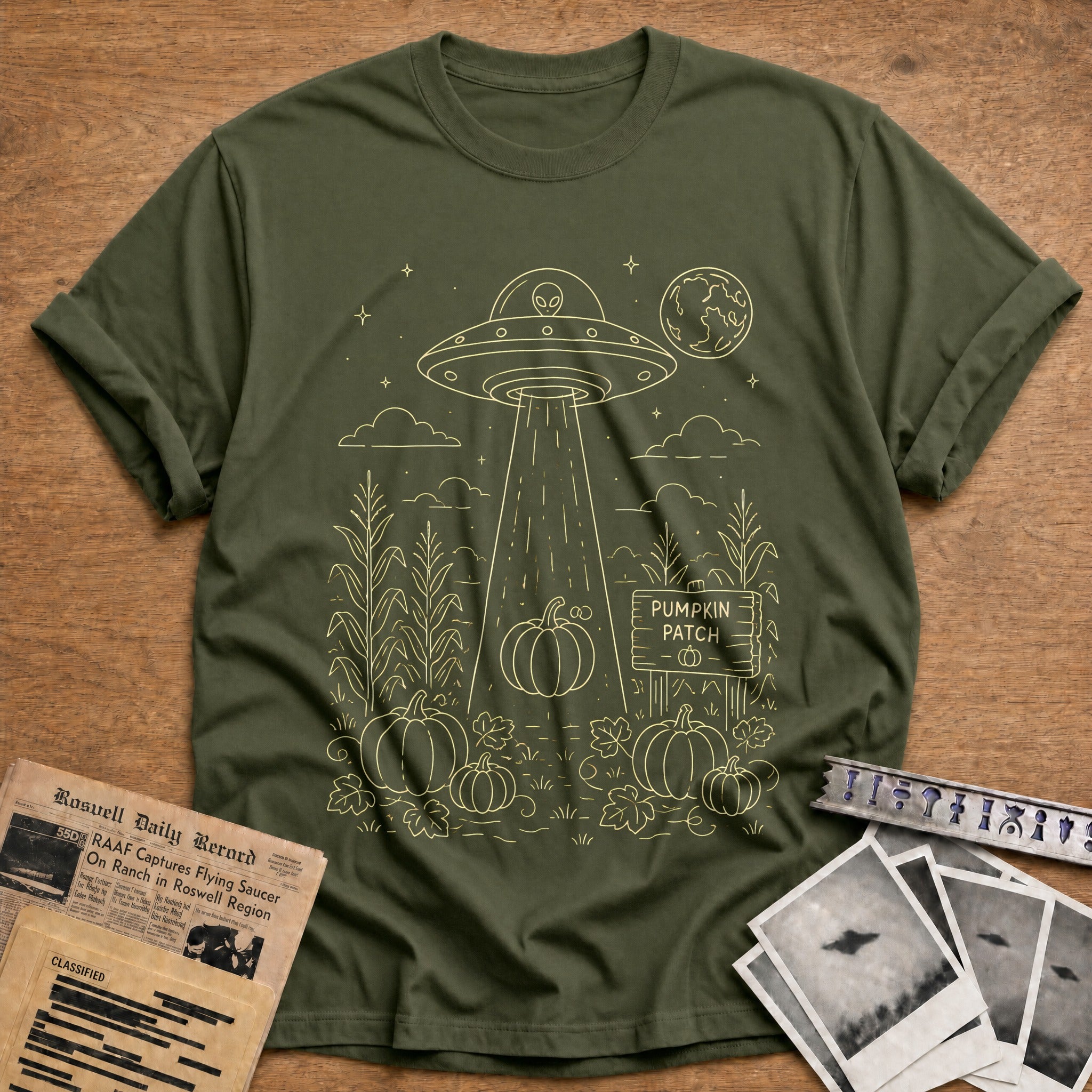 Pumpkin Patch Tractor Beam 73 - Military Green