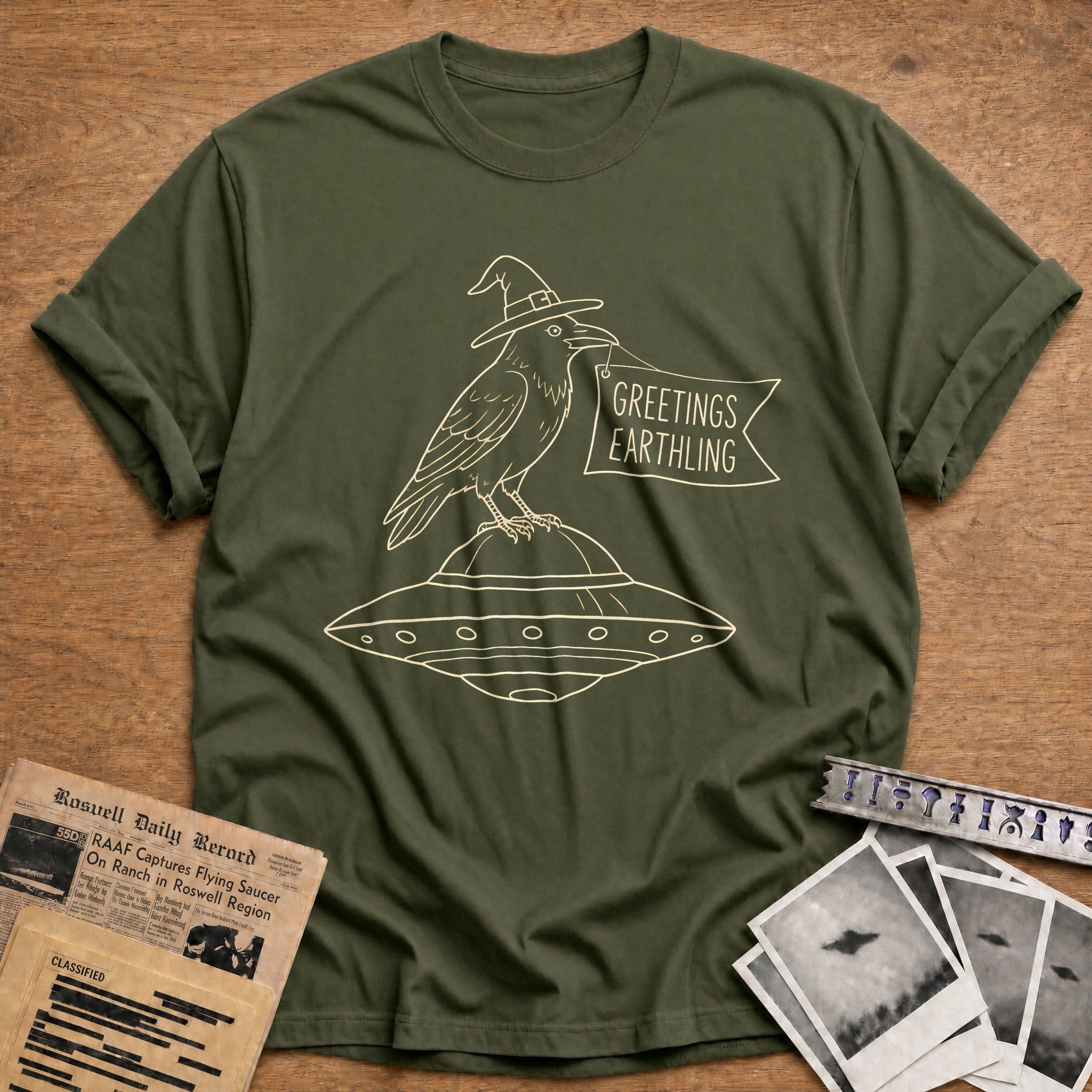 Raven Greetings Earthling 68 - Military Green