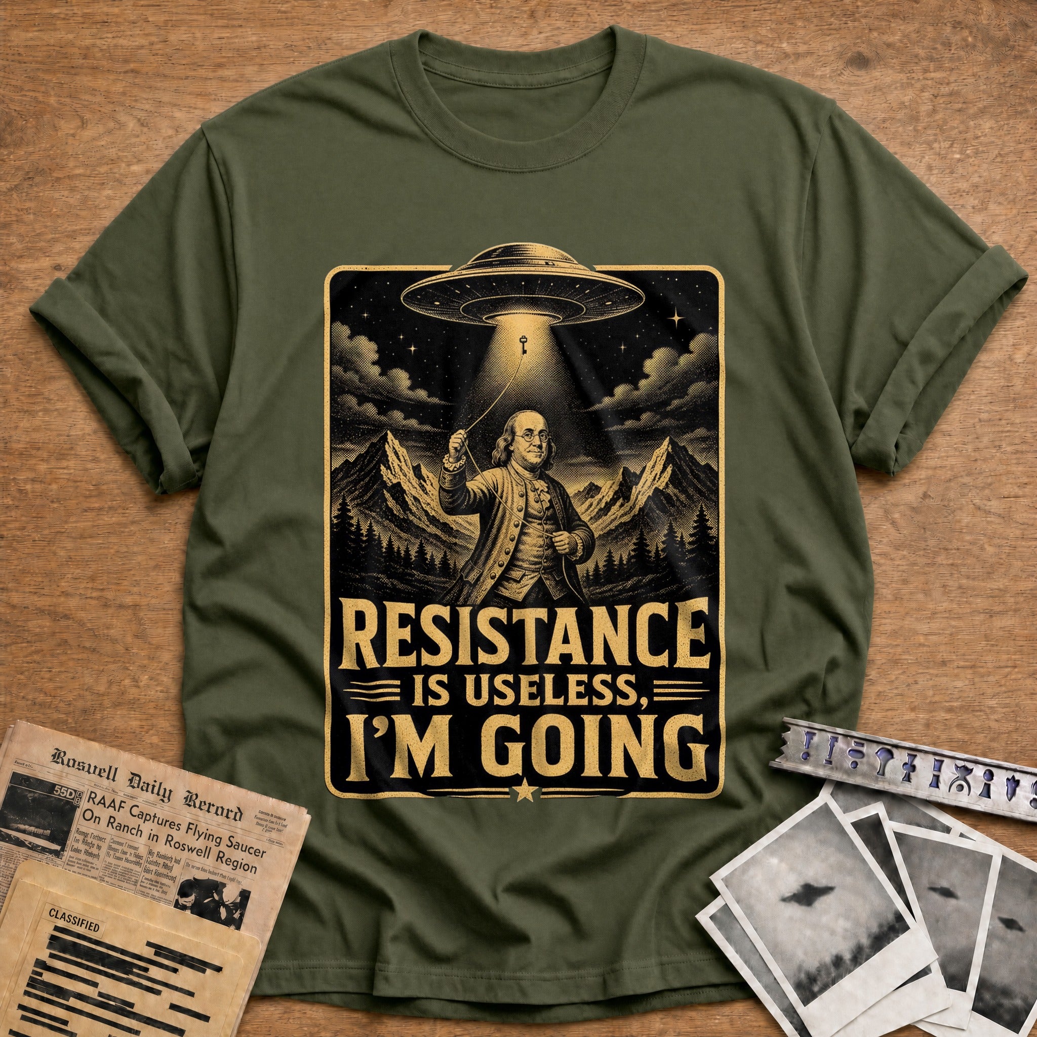 Resistance Is Useless Im Going 02 - Military Green