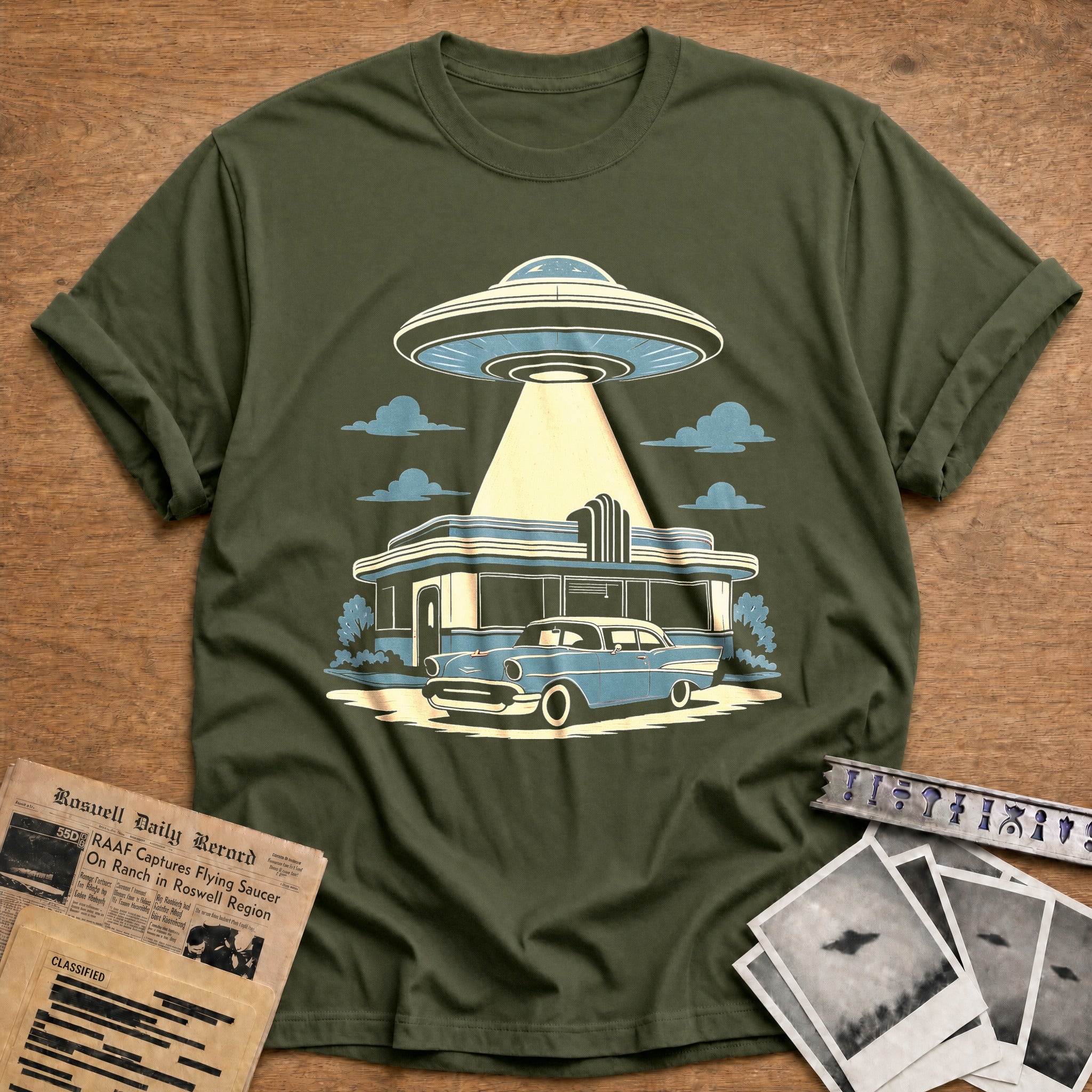 Retro Abduction - Military Green