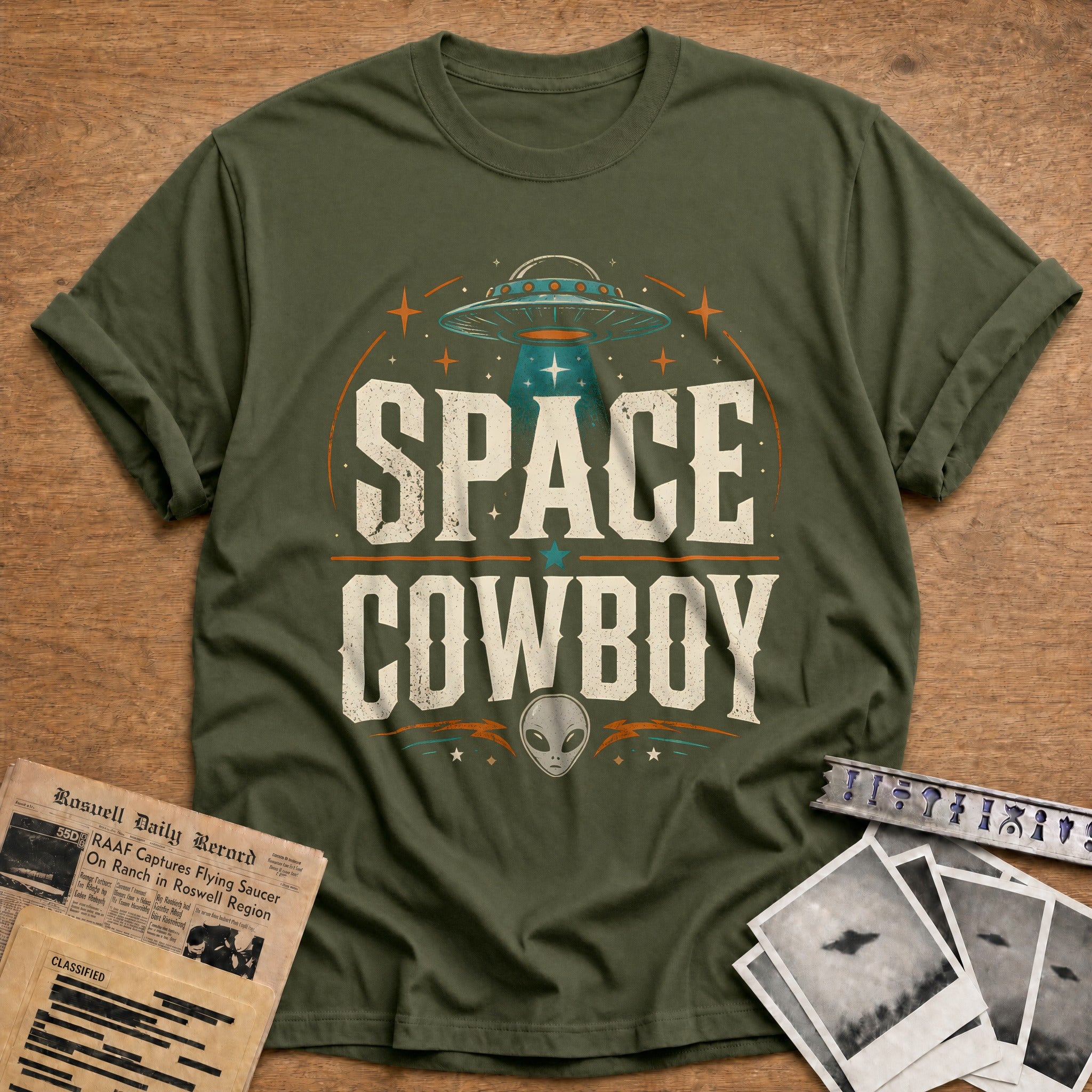 Space Cowboy 59 T-Shirt - Military Green