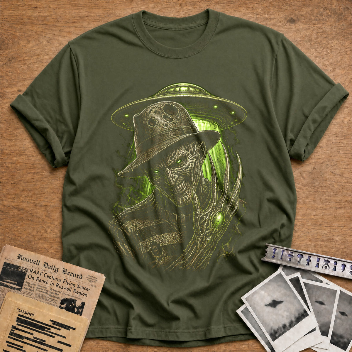 Star Slasher 13 T-Shirt - Military Green