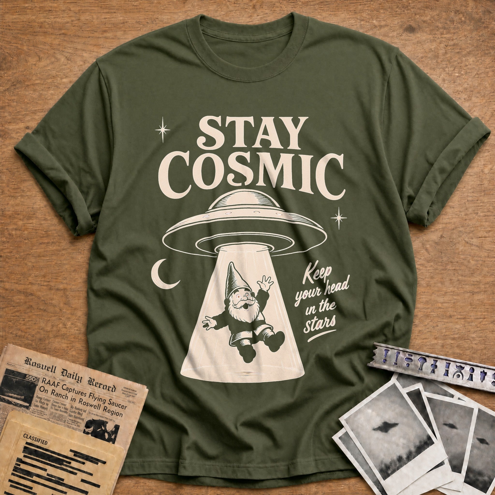 Stay Cosmic - Military Green