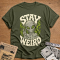 Stay Weird Acid 56 T-Shirt - Military Green