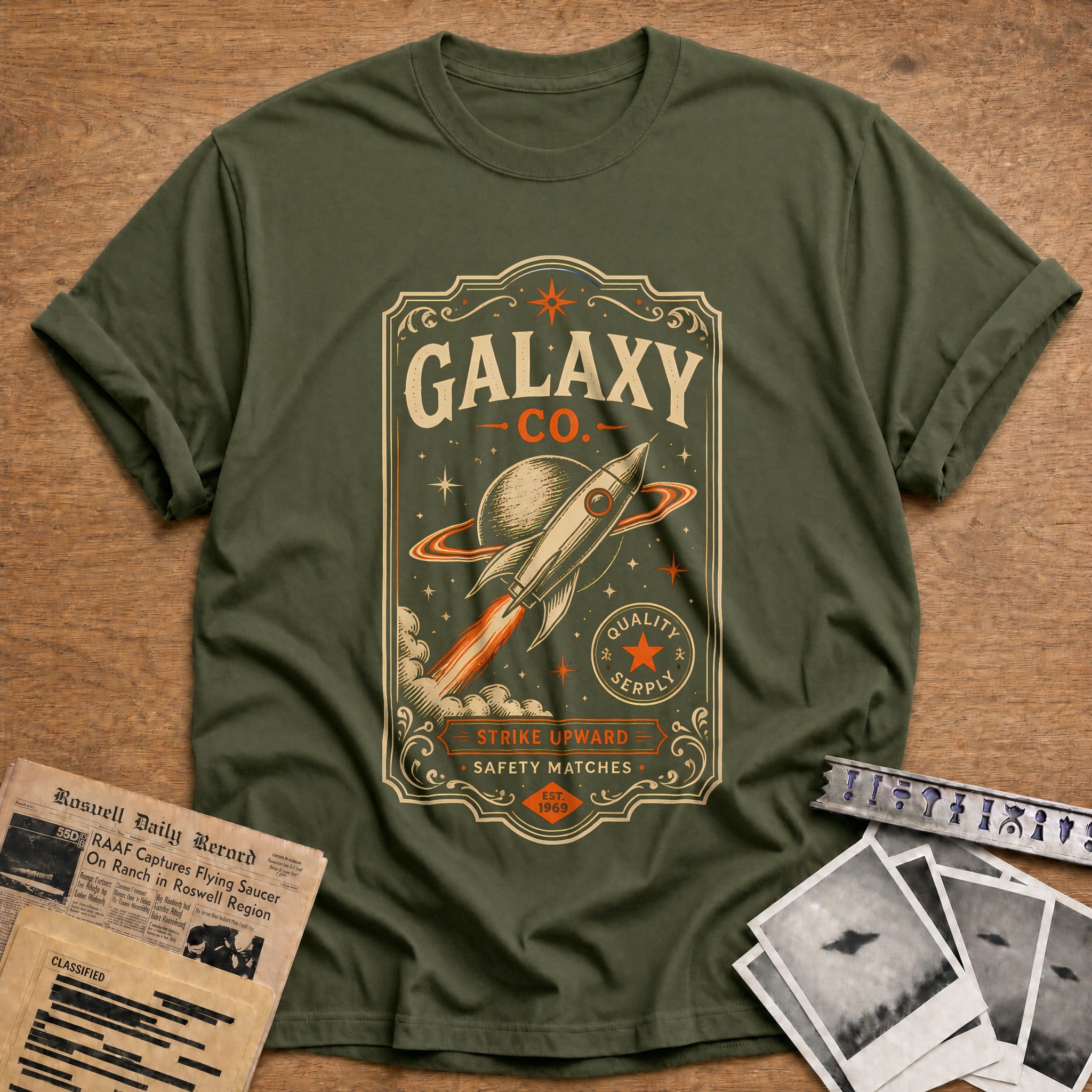 Strike Upward T-Shirt - Military Green