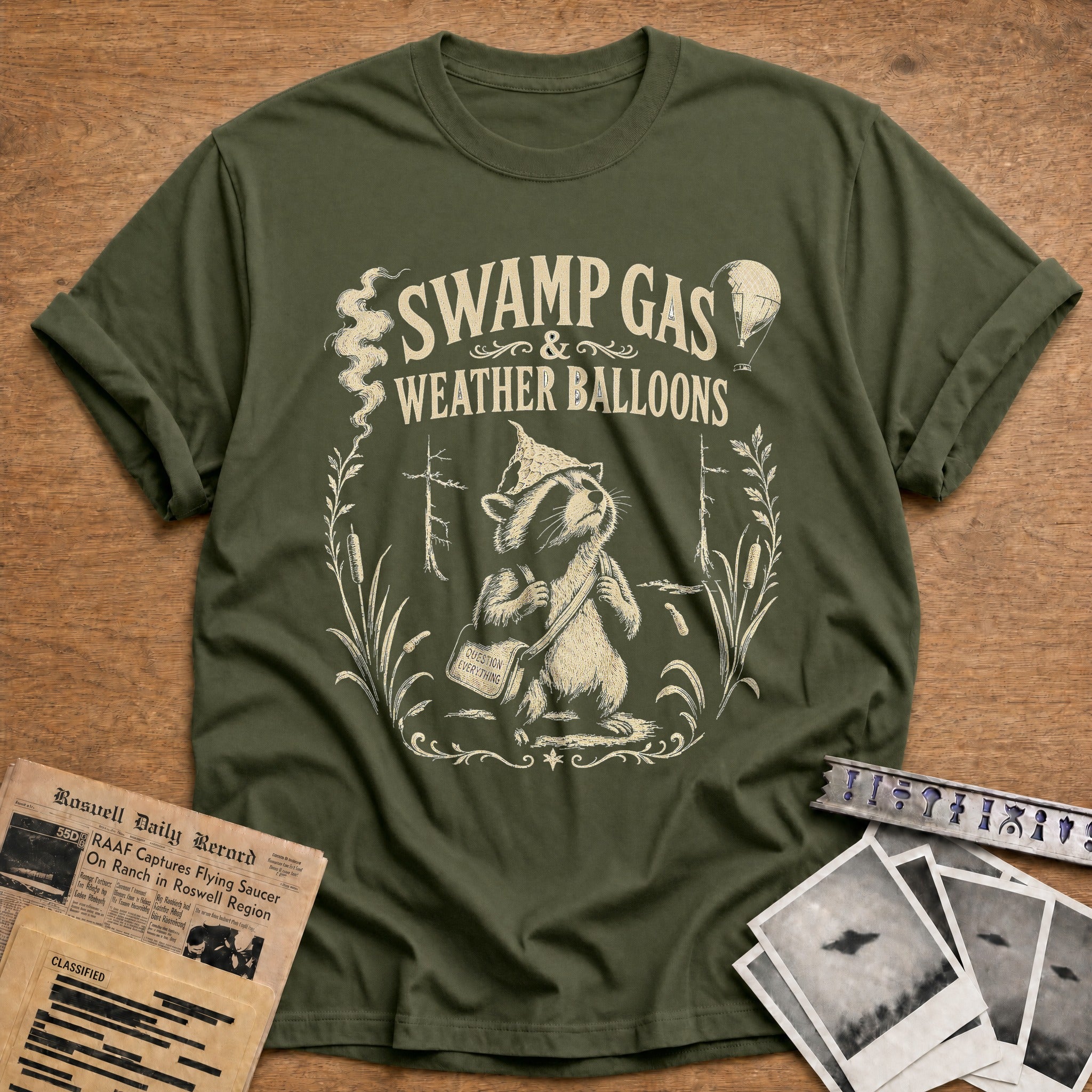 Swamp Gas And Weather Balloons 01 - Military Green