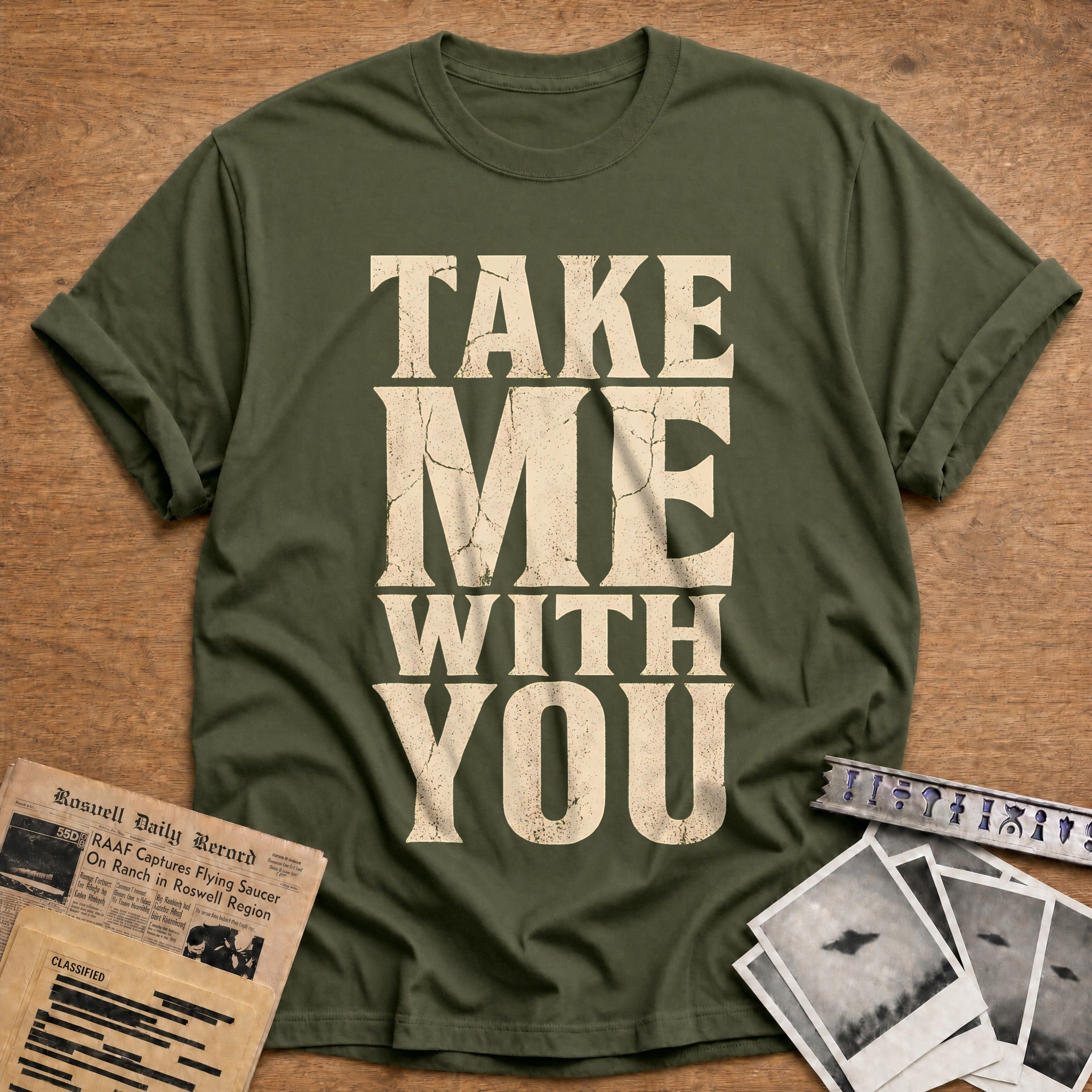 Take Me With You 88 T-Shirt - Military Green