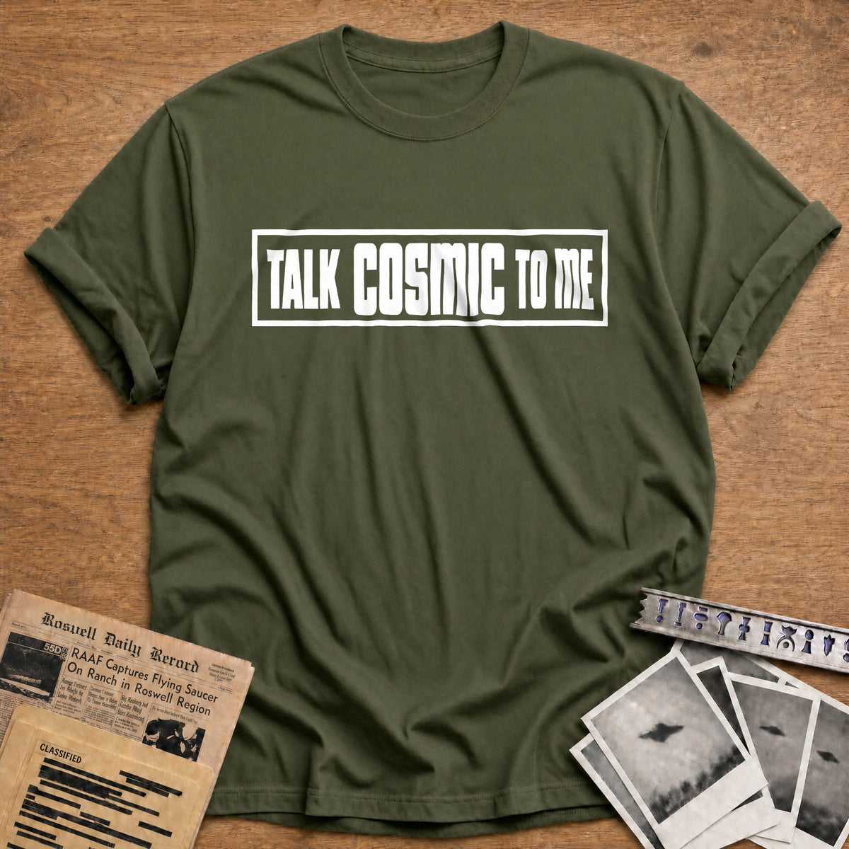 Talk Cosmic To Me 42 T-Shirt - Military Green