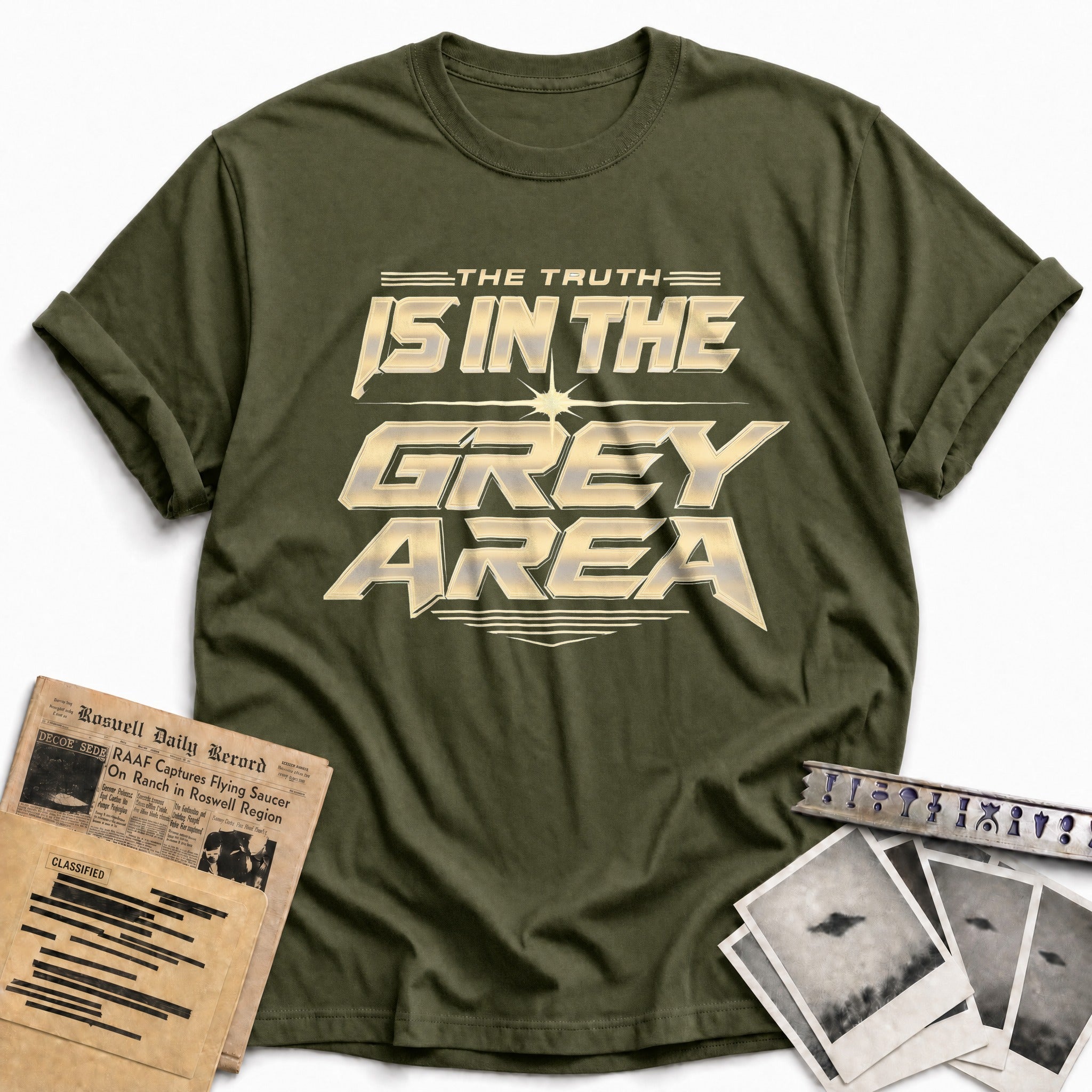 The Truth Is In The Grey Area 02 - Military Green