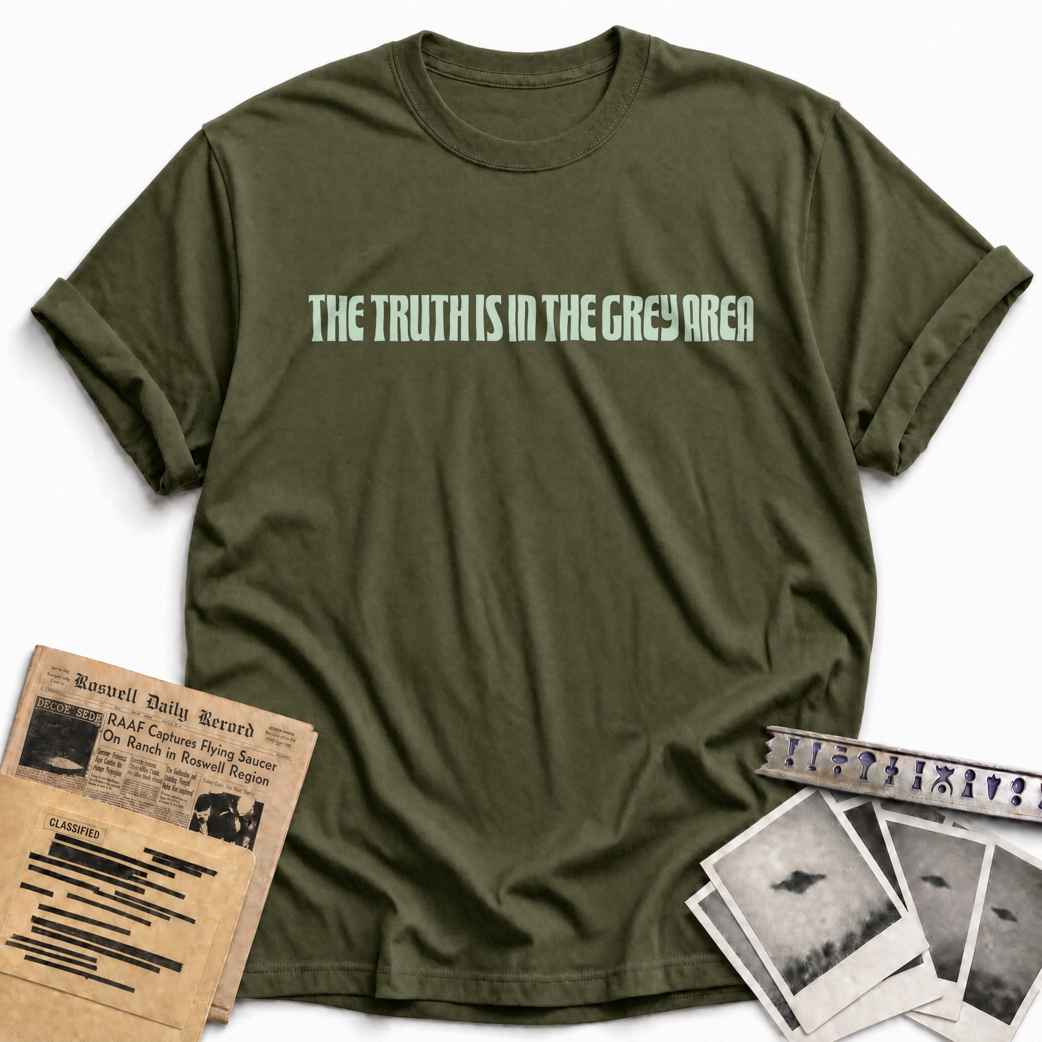 The Truth Is In The Grey Area 03 - Military Green