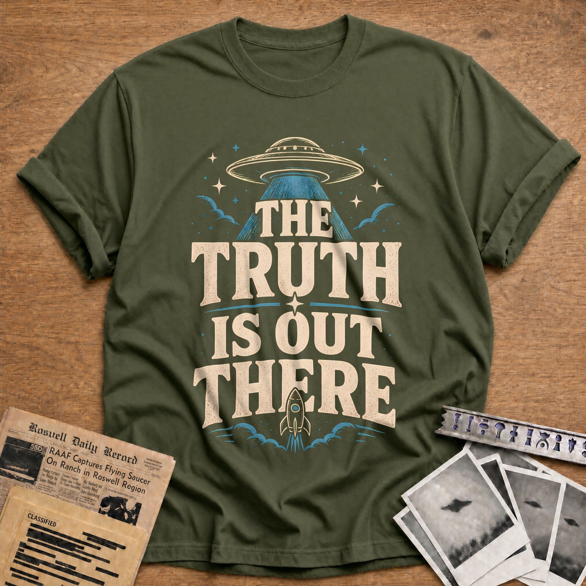 The Truth Is Out There 83 T-Shirt - Military Green