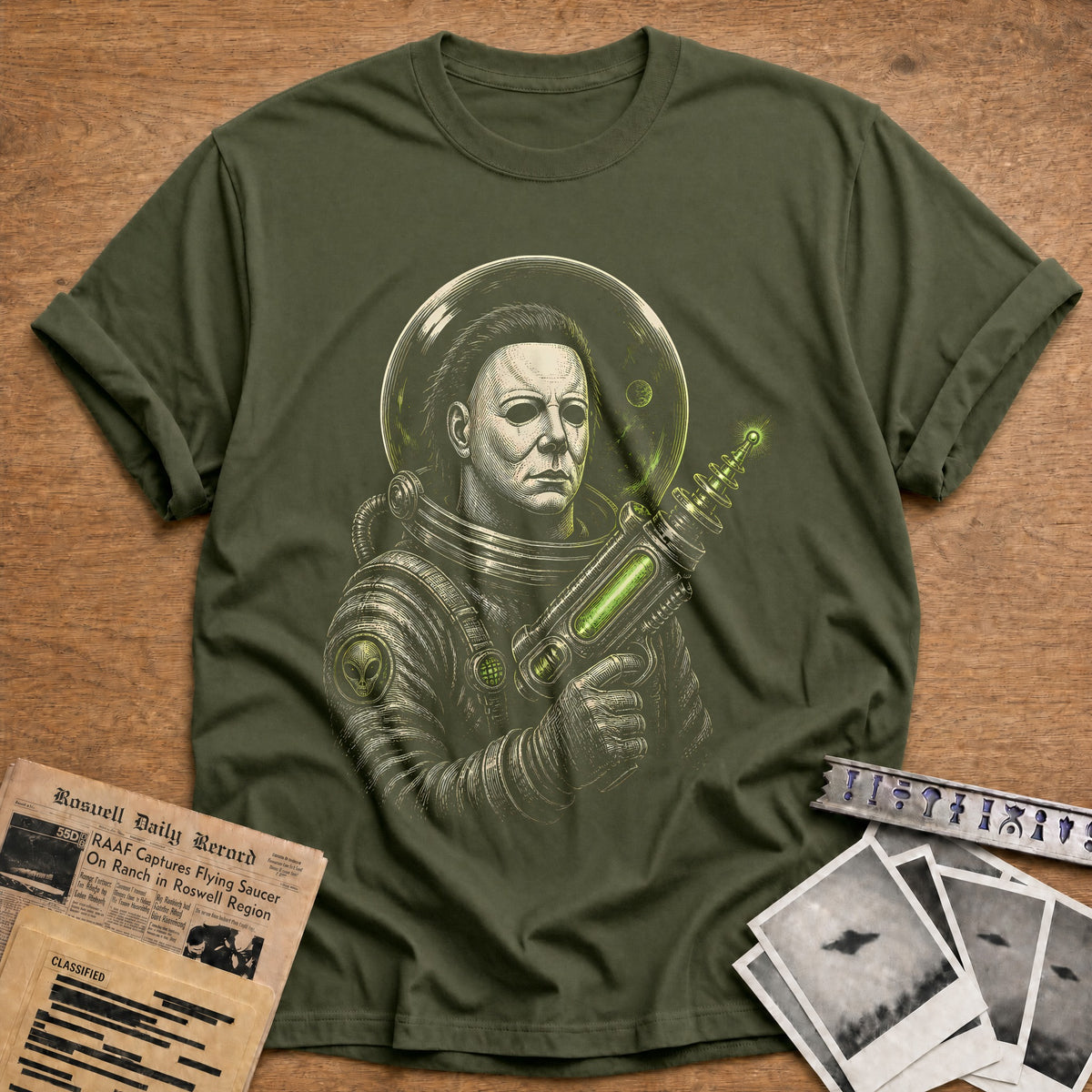 The Visitor 77 T-Shirt - Military Green