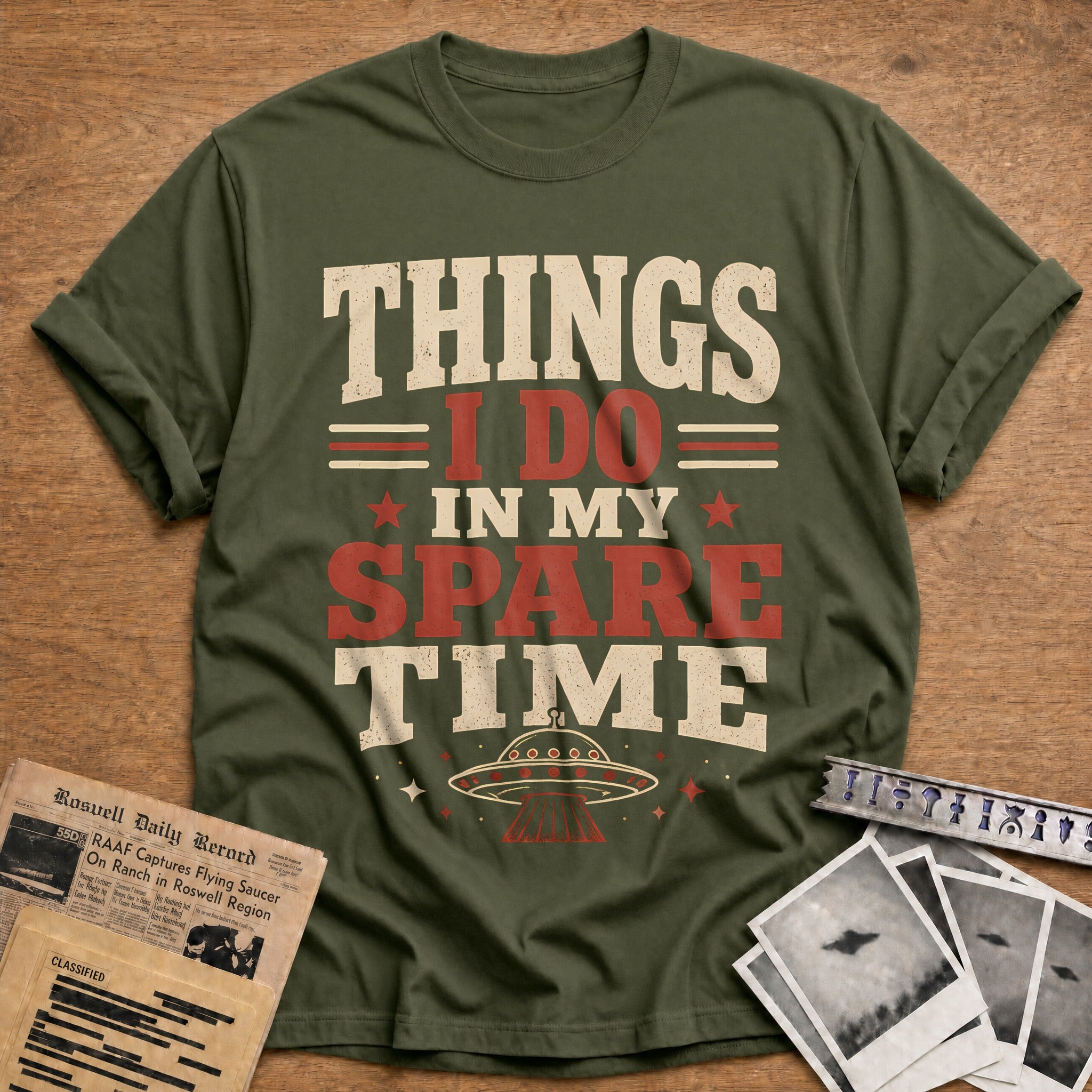 Things I Do In My Spare Time 12 T-Shirt - Military Green